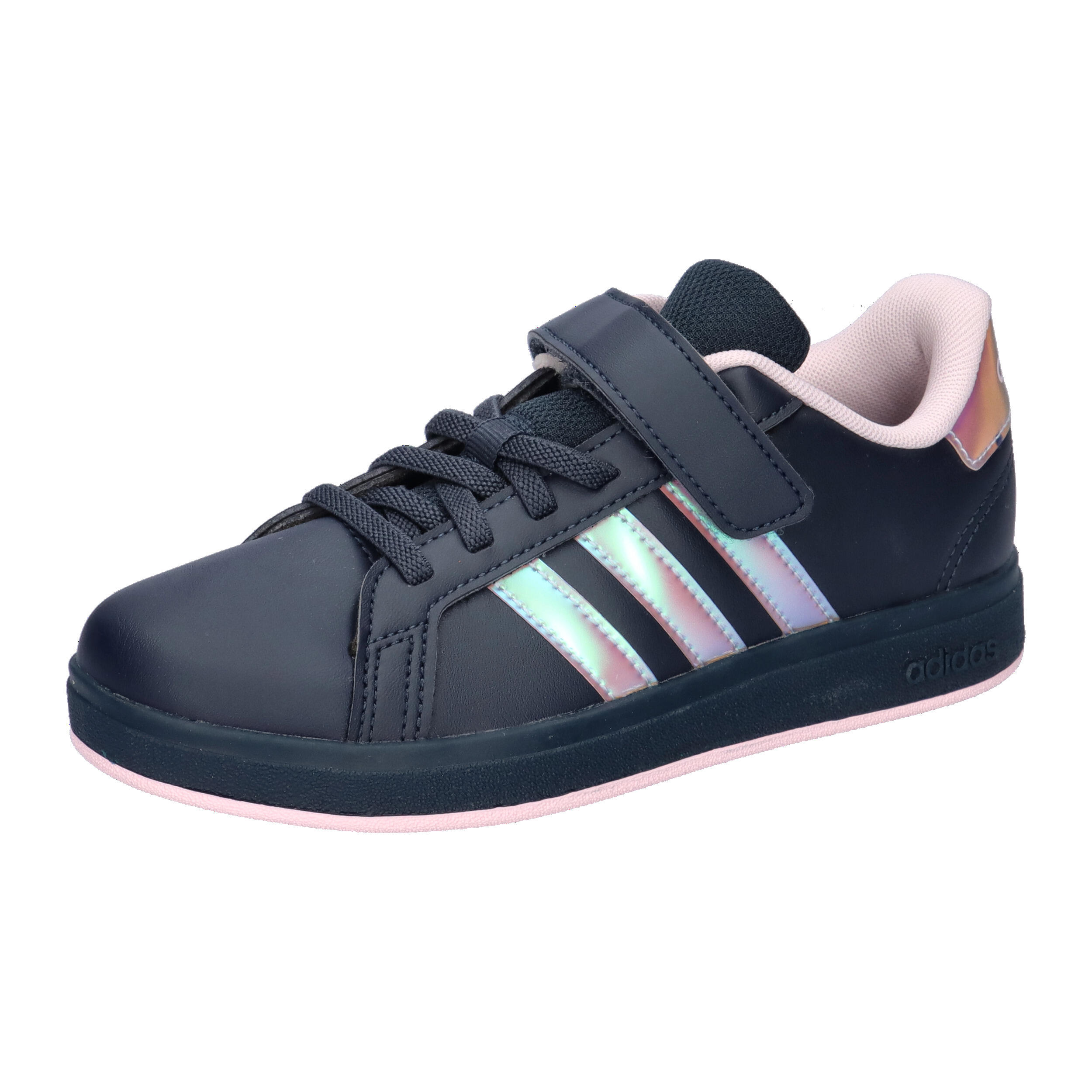 BUTY dziecięce ADIDAS GRAND COURT IE3850 granatowe błyszczące paski 28 1/7