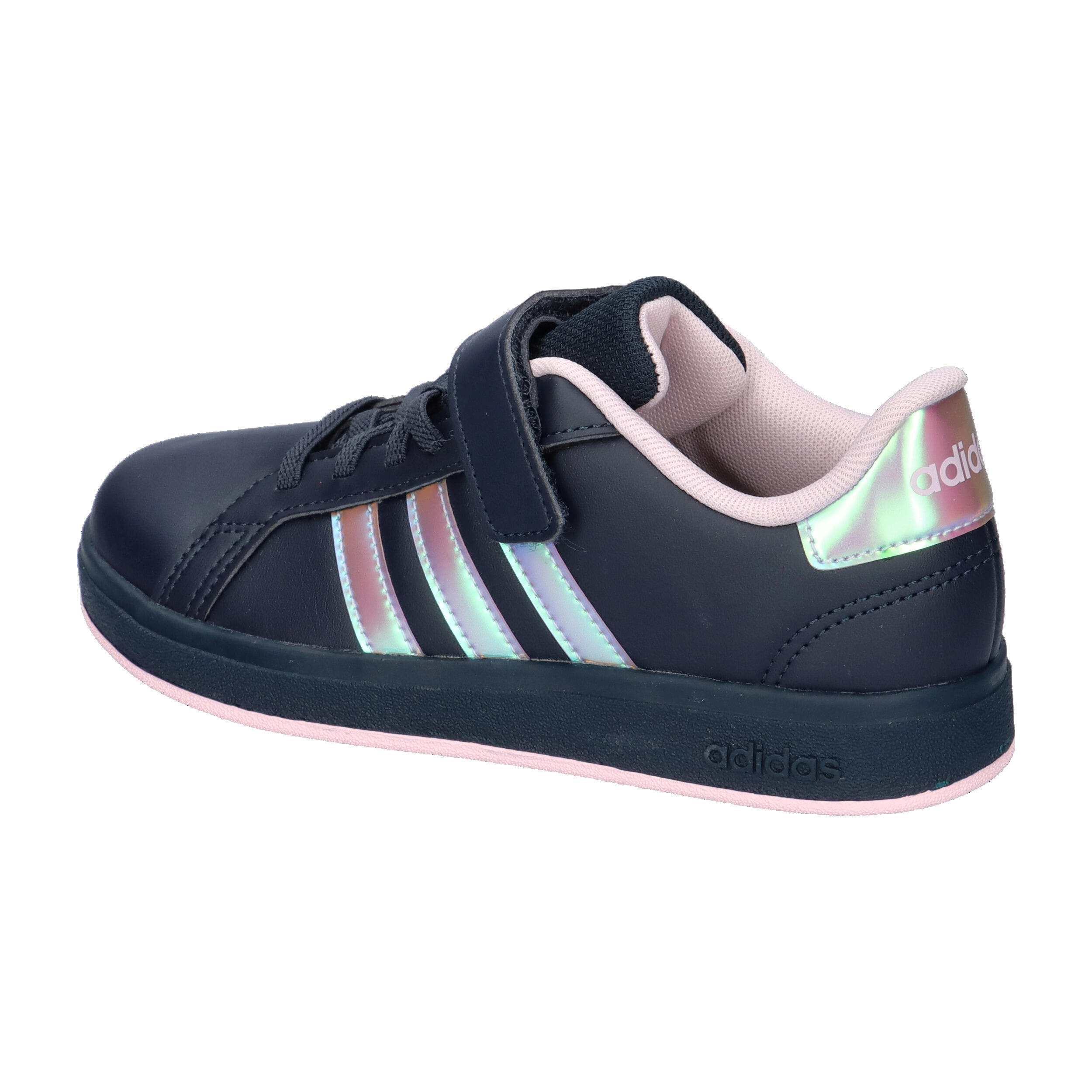 BUTY dziecięce ADIDAS GRAND COURT IE3850 granatowe błyszczące paski 28 3/7