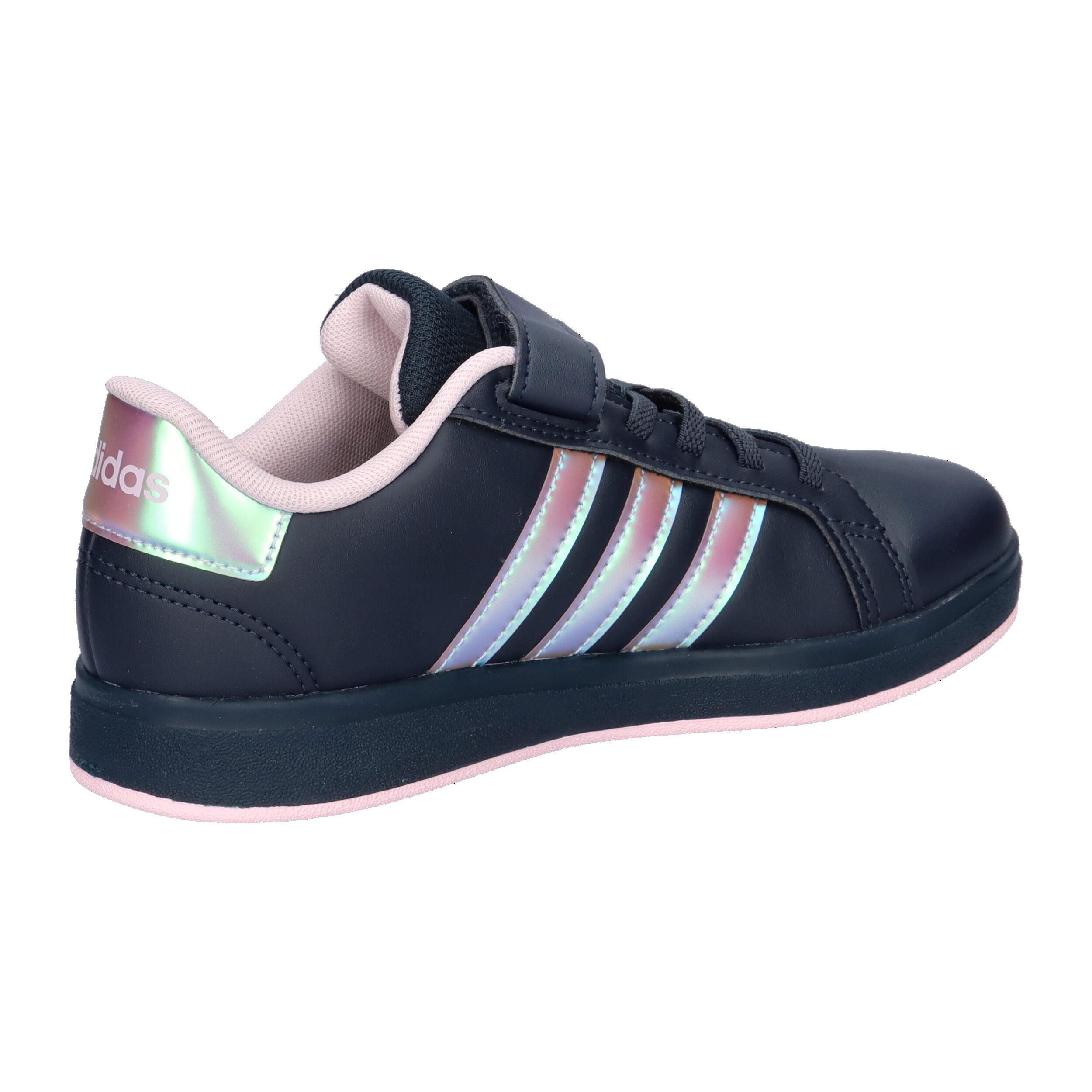 BUTY dziecięce ADIDAS GRAND COURT IE3850 granatowe błyszczące paski 28 7/7