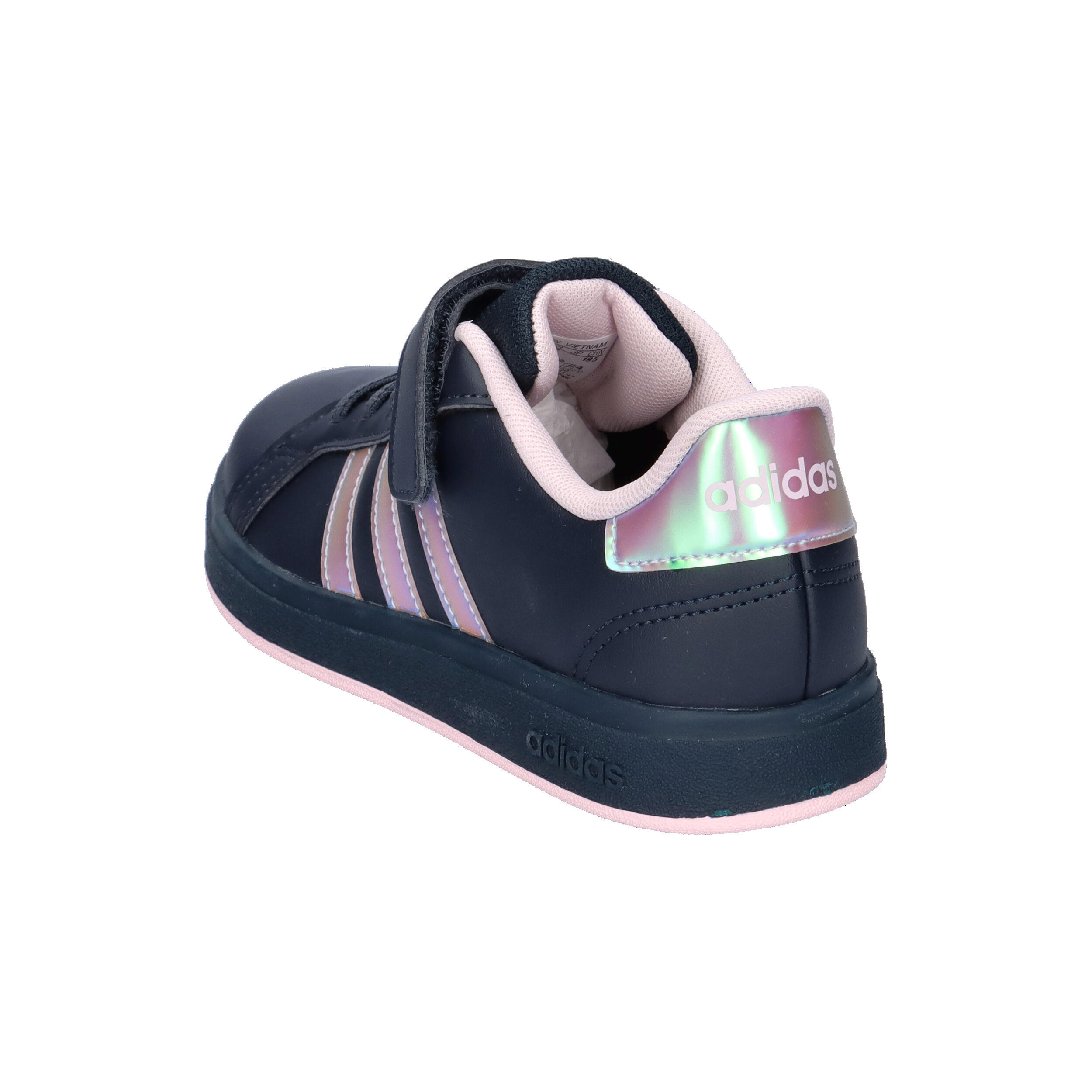 BUTY dziecięce ADIDAS GRAND COURT IE3850 granatowe błyszczące paski 28 4/7