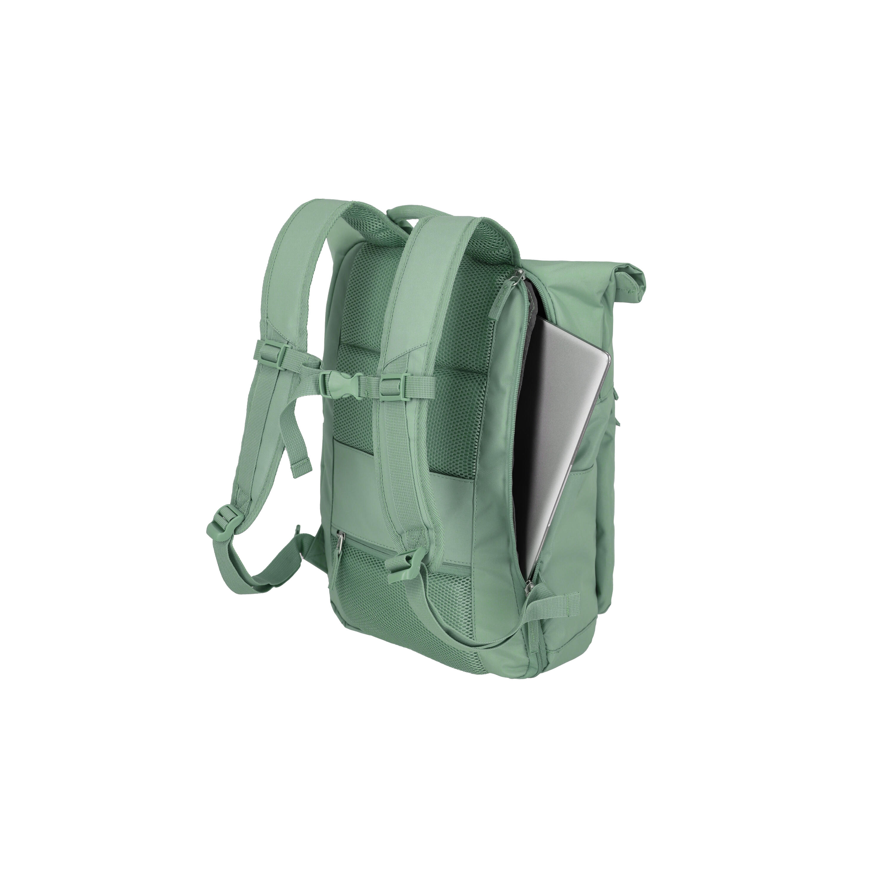 BASICS Rollup Rucksack, Hellgrün 4/6