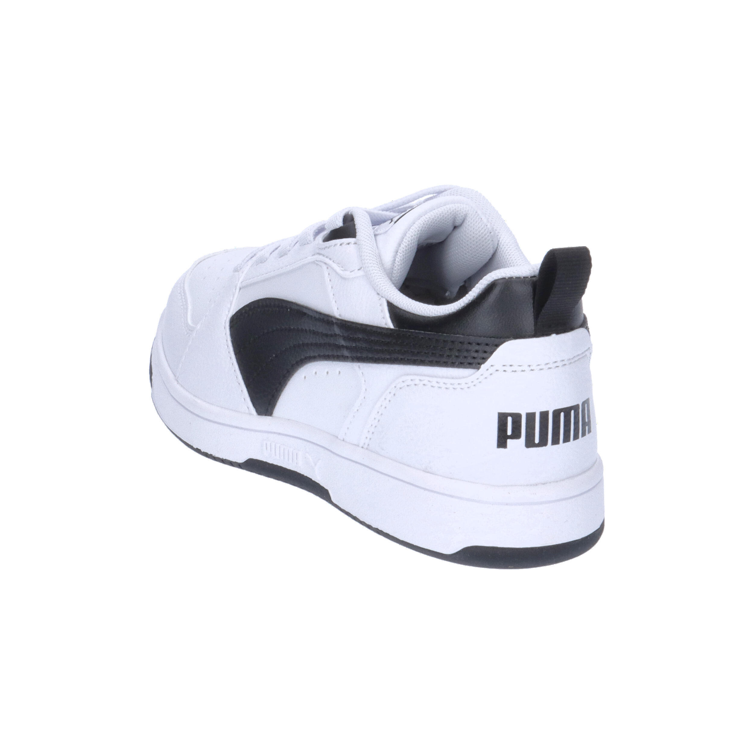 Puma Rebound V6 Lo AC PS Unisex Kinder Sneaker 396742 02 weiß/schwarz 12/15