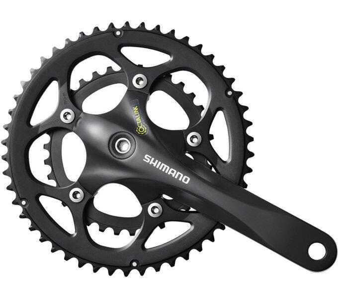 Shimano FC-RS345 guarnitura strada 2x9 175mm 50-34T Octalink nera. 2/2