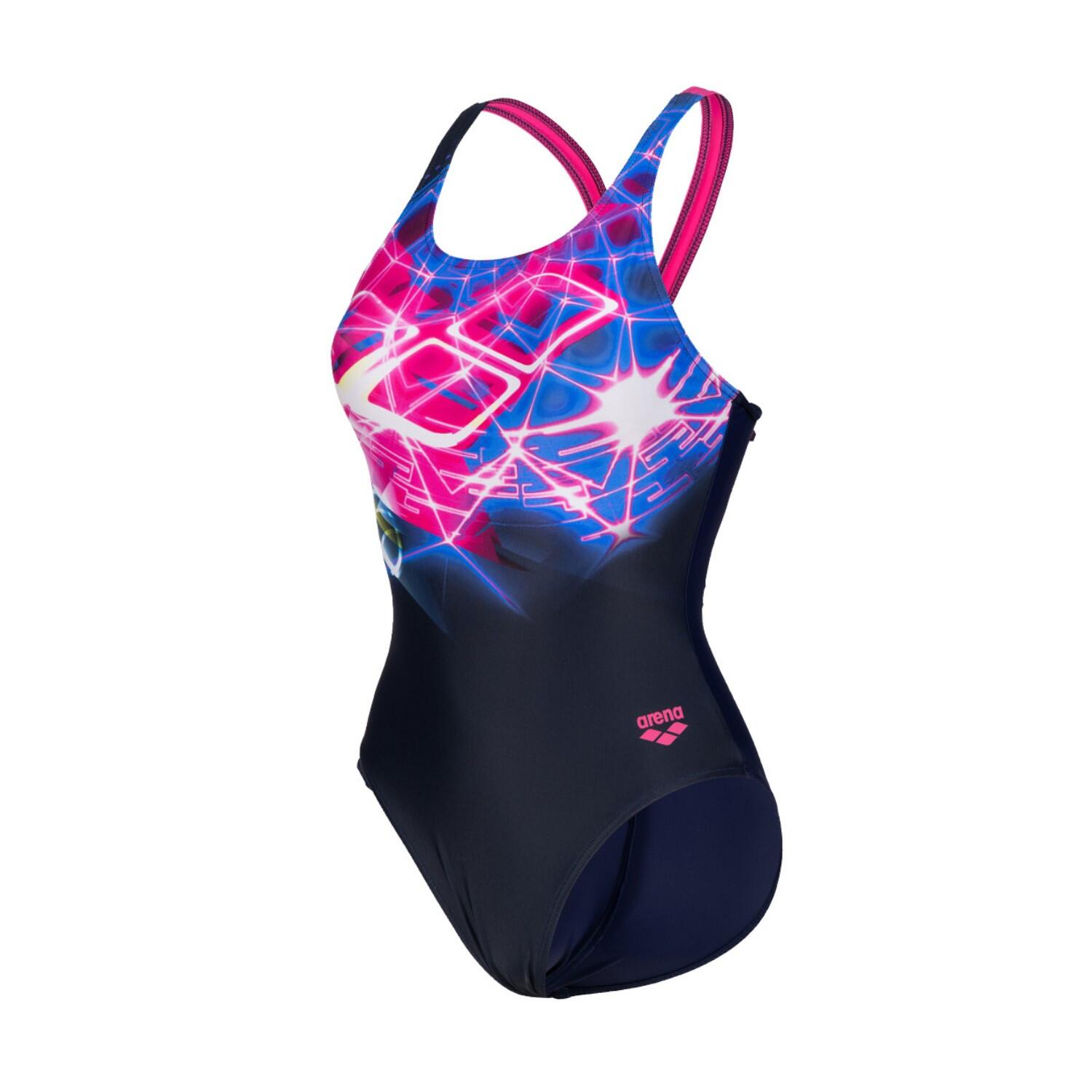 arena Badeanzug Damen Flashing Light Print 1/5