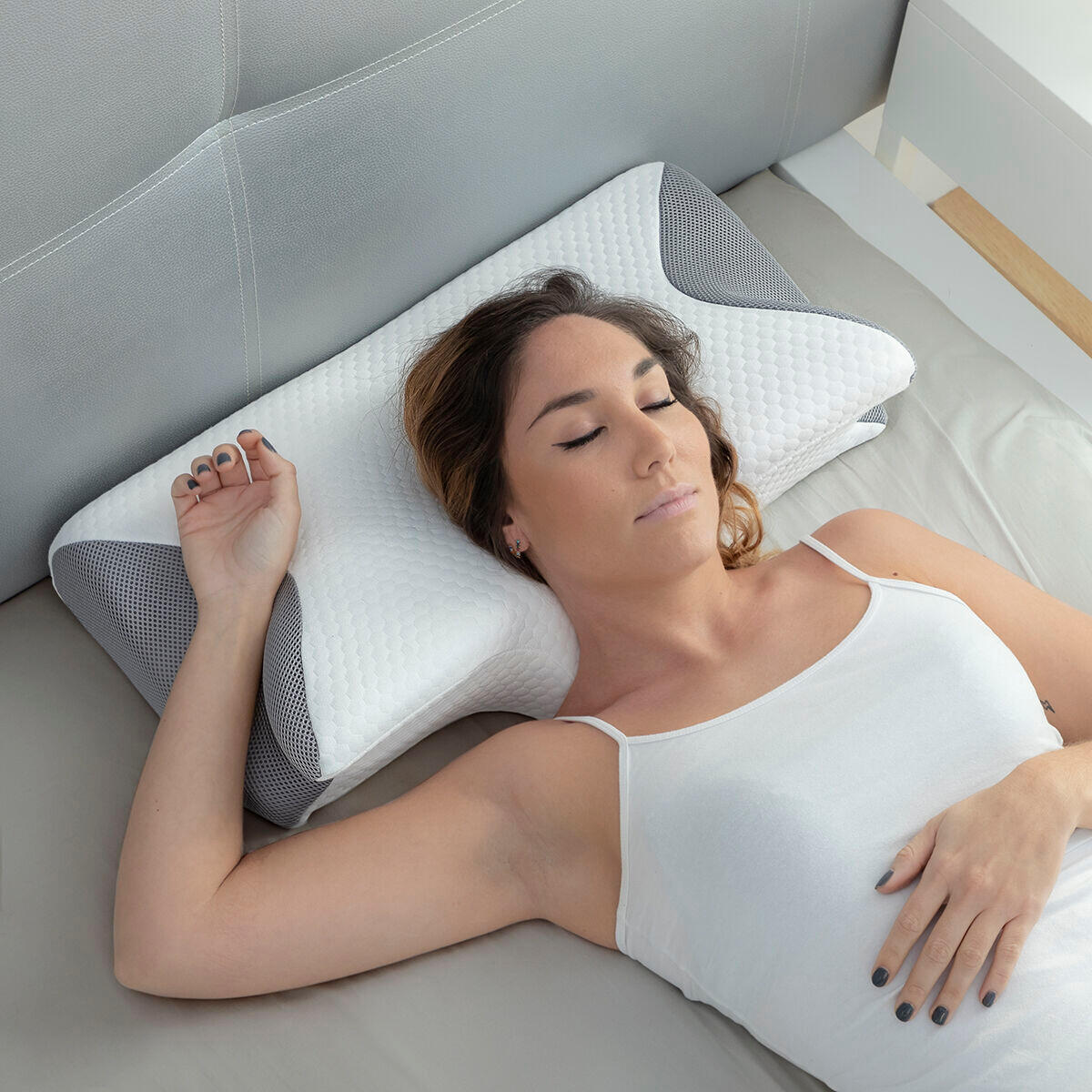Oreiller Ergonomique Viscoélastique Soutien des Cervicales INNOVAGOODS 5/5