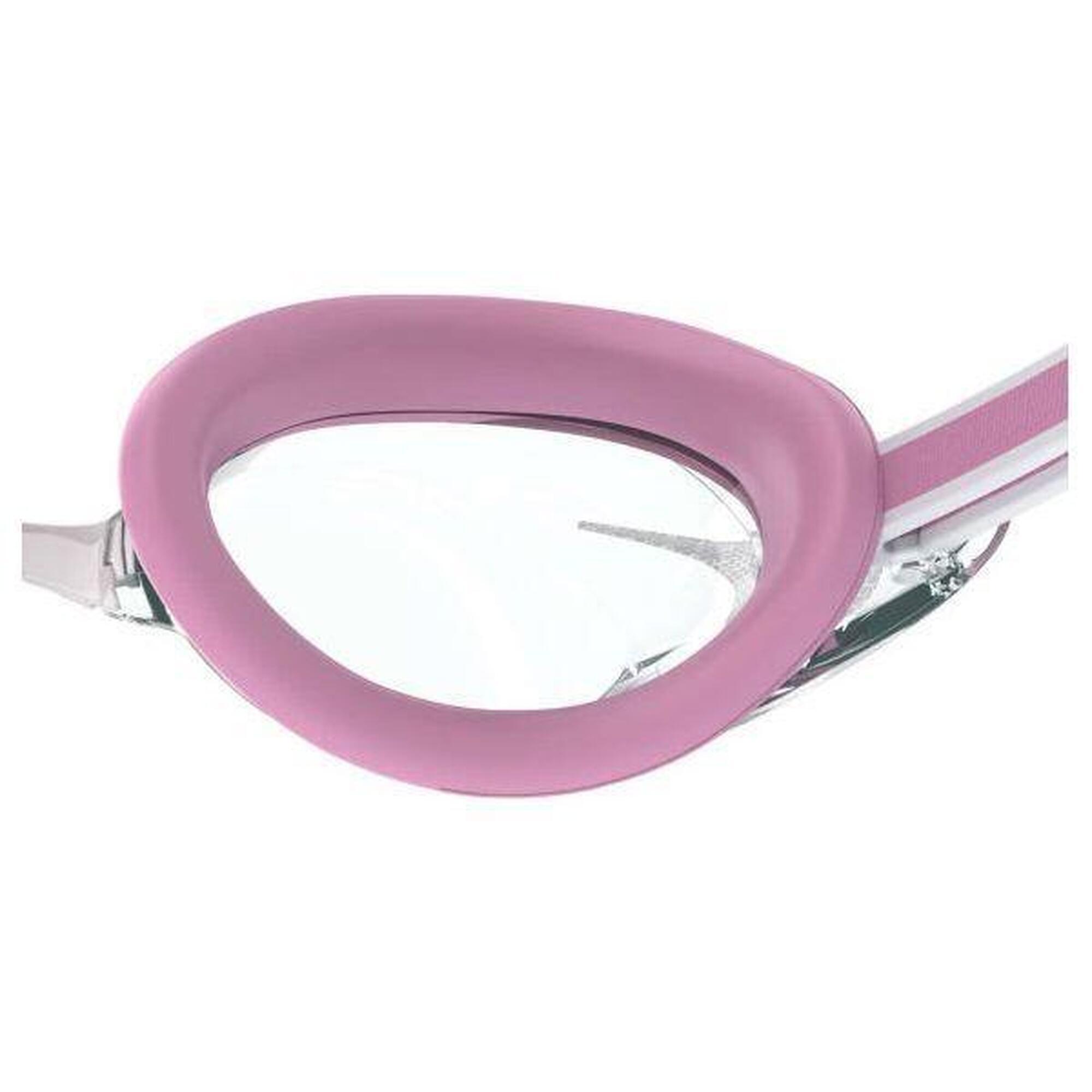 Lunettes De Natation Anti-buée – Rose, Polycarbonate UV, 3 Ponts De Nez Interchangeables – Avec Bouchons D’oreilles – Femme, Ado, Enfant