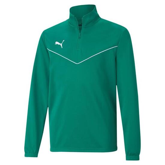 Blouse Puma Teamrise 14 Zip Top Jr, Vert, Enfants