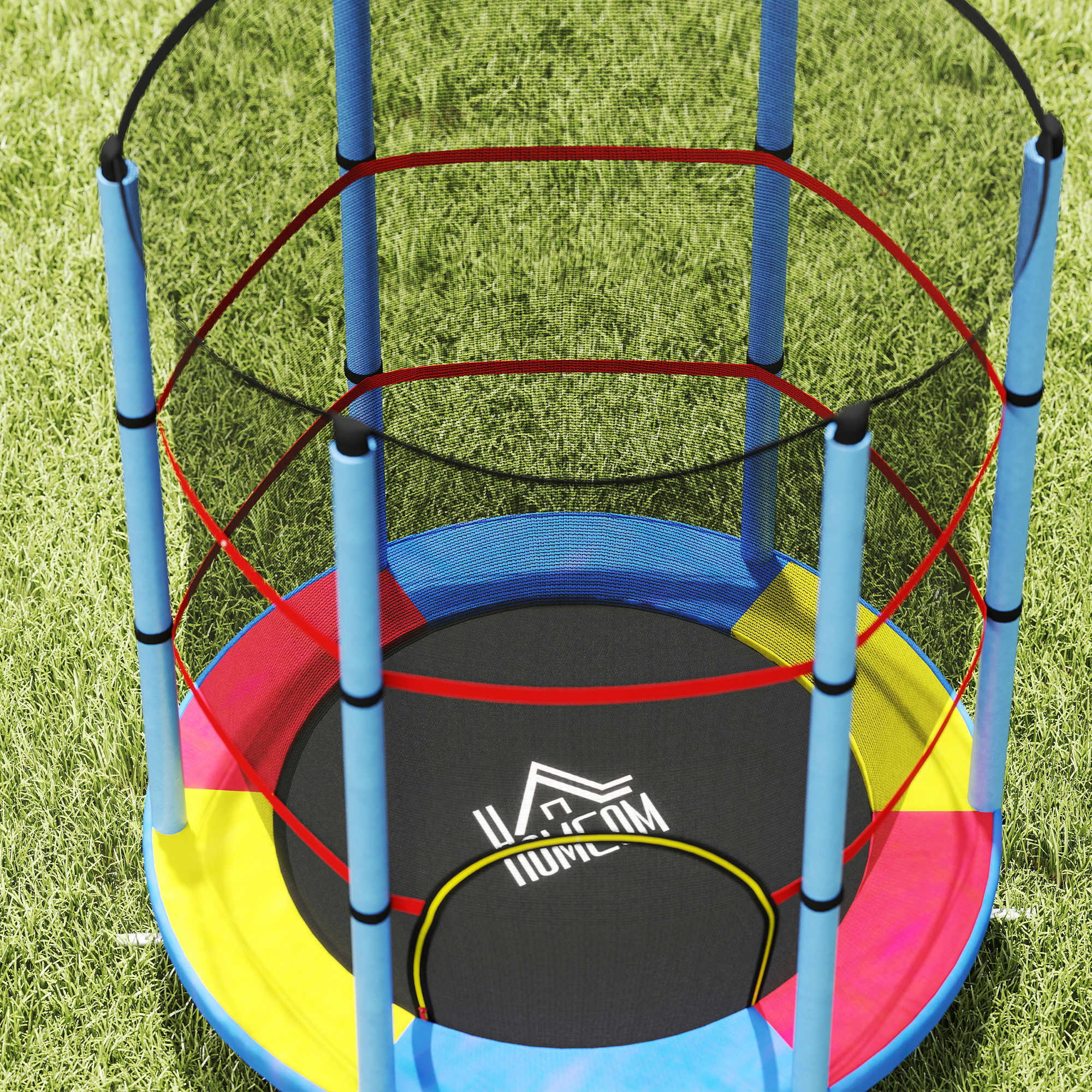 Trampolim para crianças ø140x190 cm vermelho HOMCOM 4/7