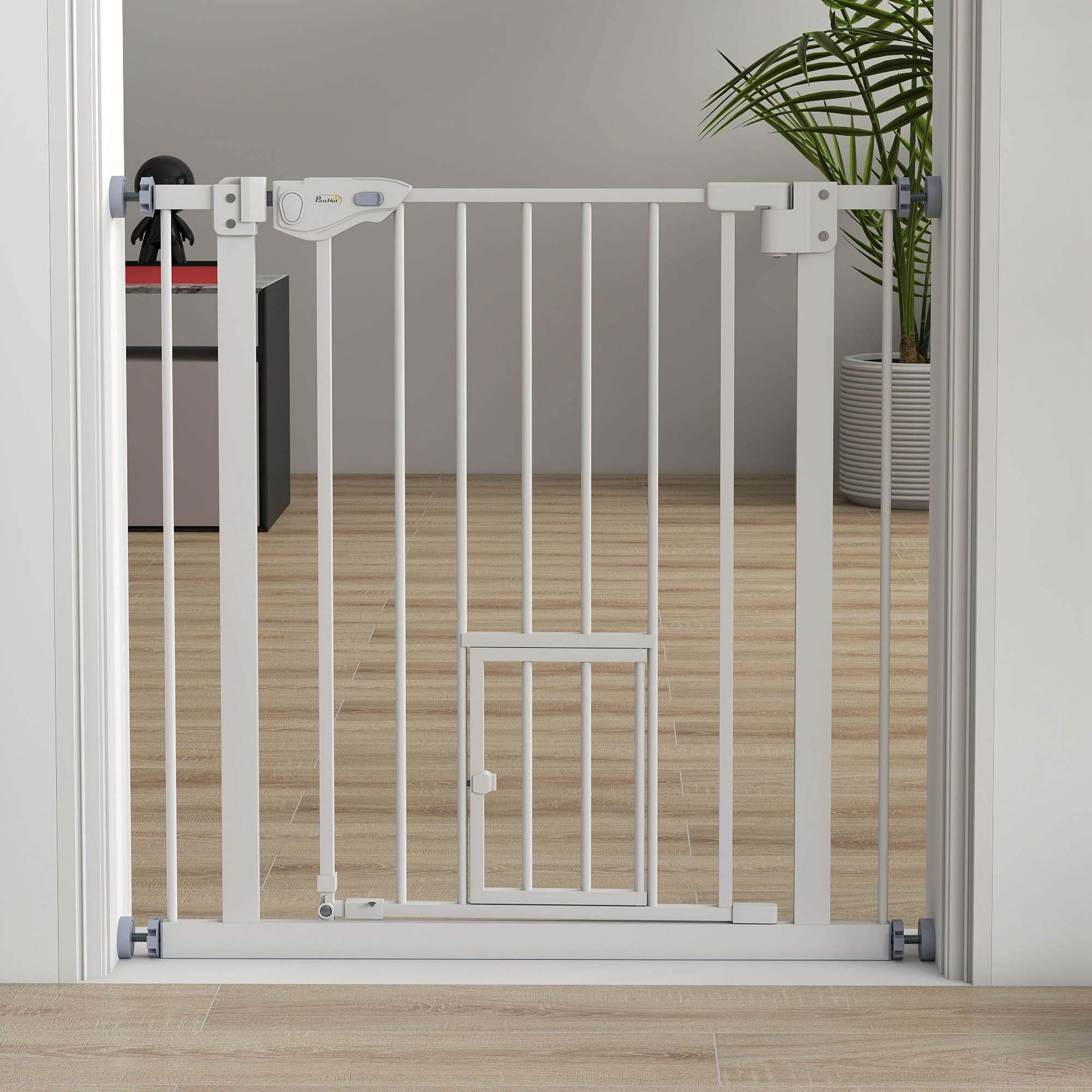 Barreira de Segurança para Cães PawHut 68x76,2 cm Branco 4/7