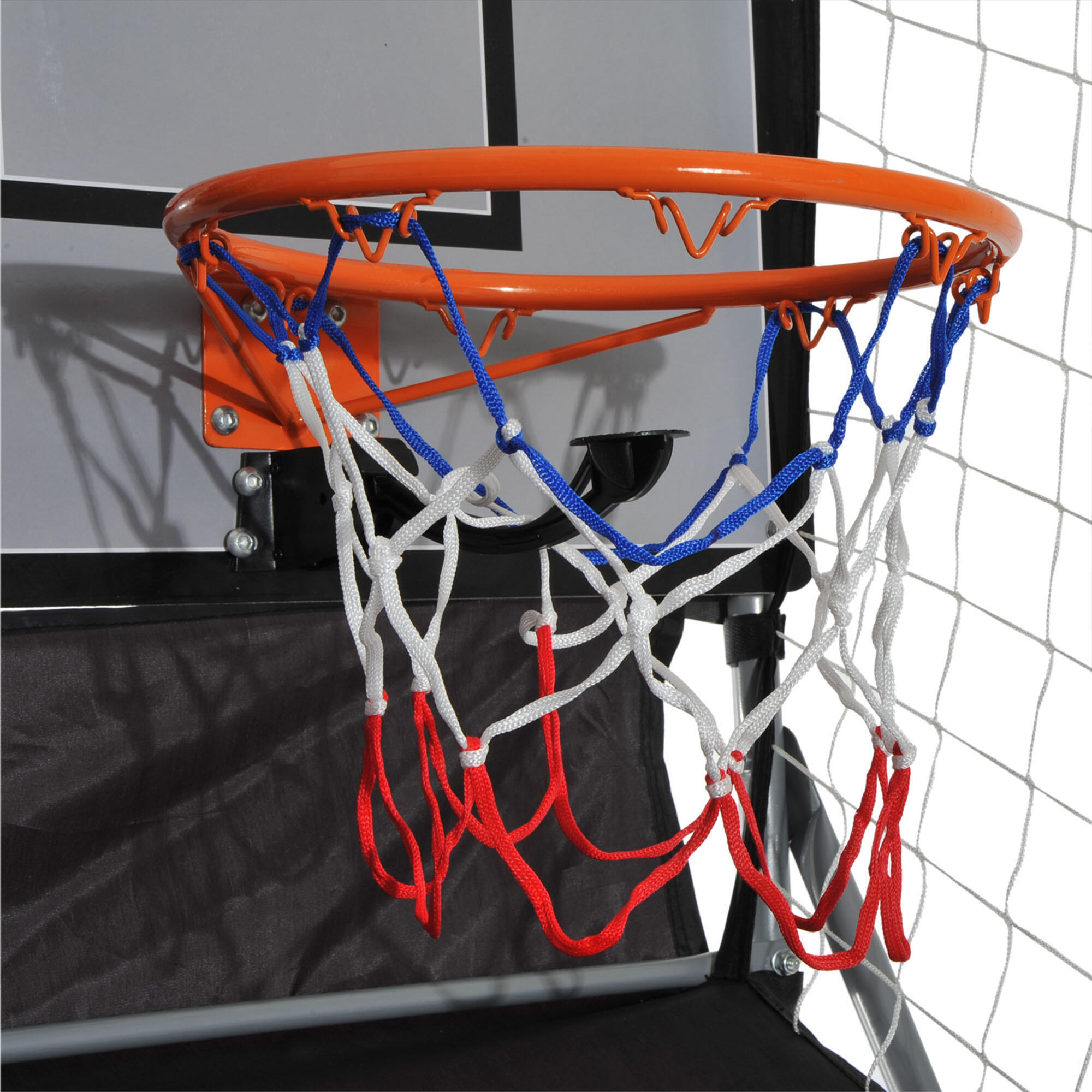 Juego de Canastas de Baloncesto HOMCOM 205x110x205 cm Negro y Blanco 4/7