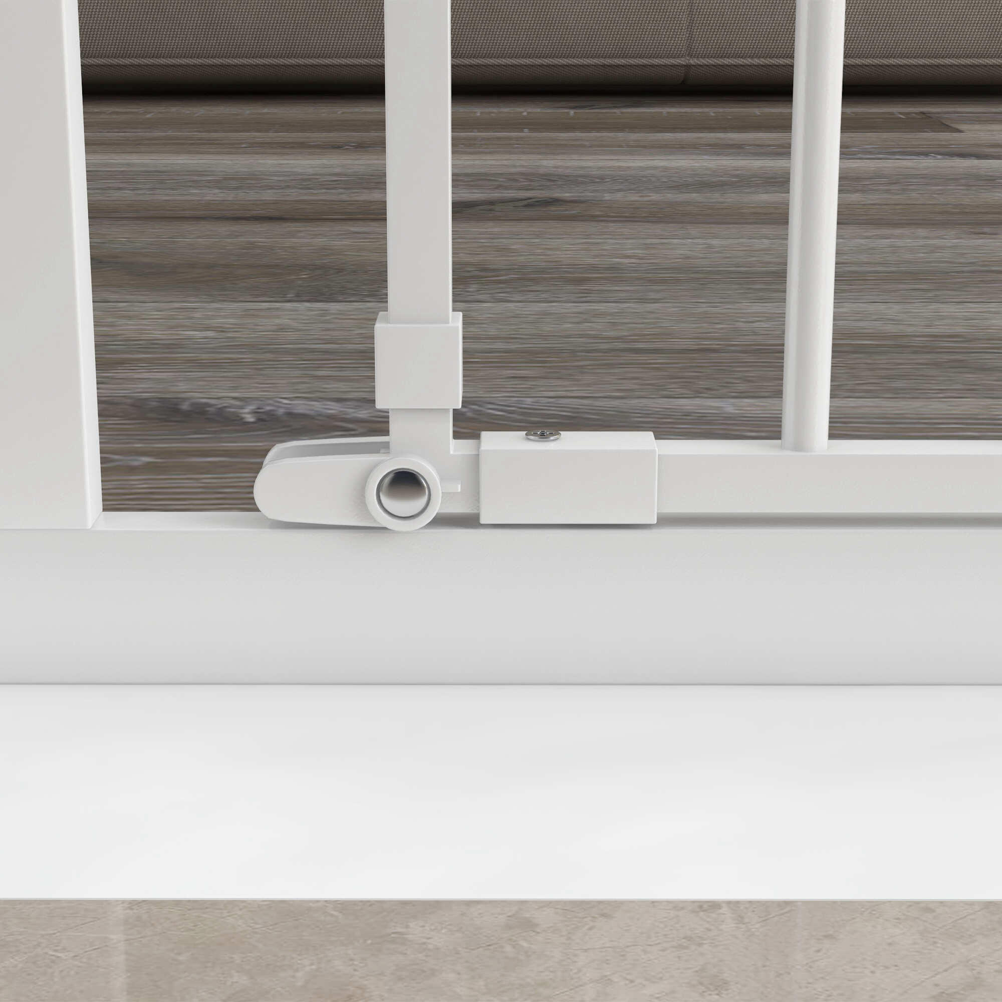 Barreira de segurança cães 101x3.5x104.1 cm branco PawHut 4/7
