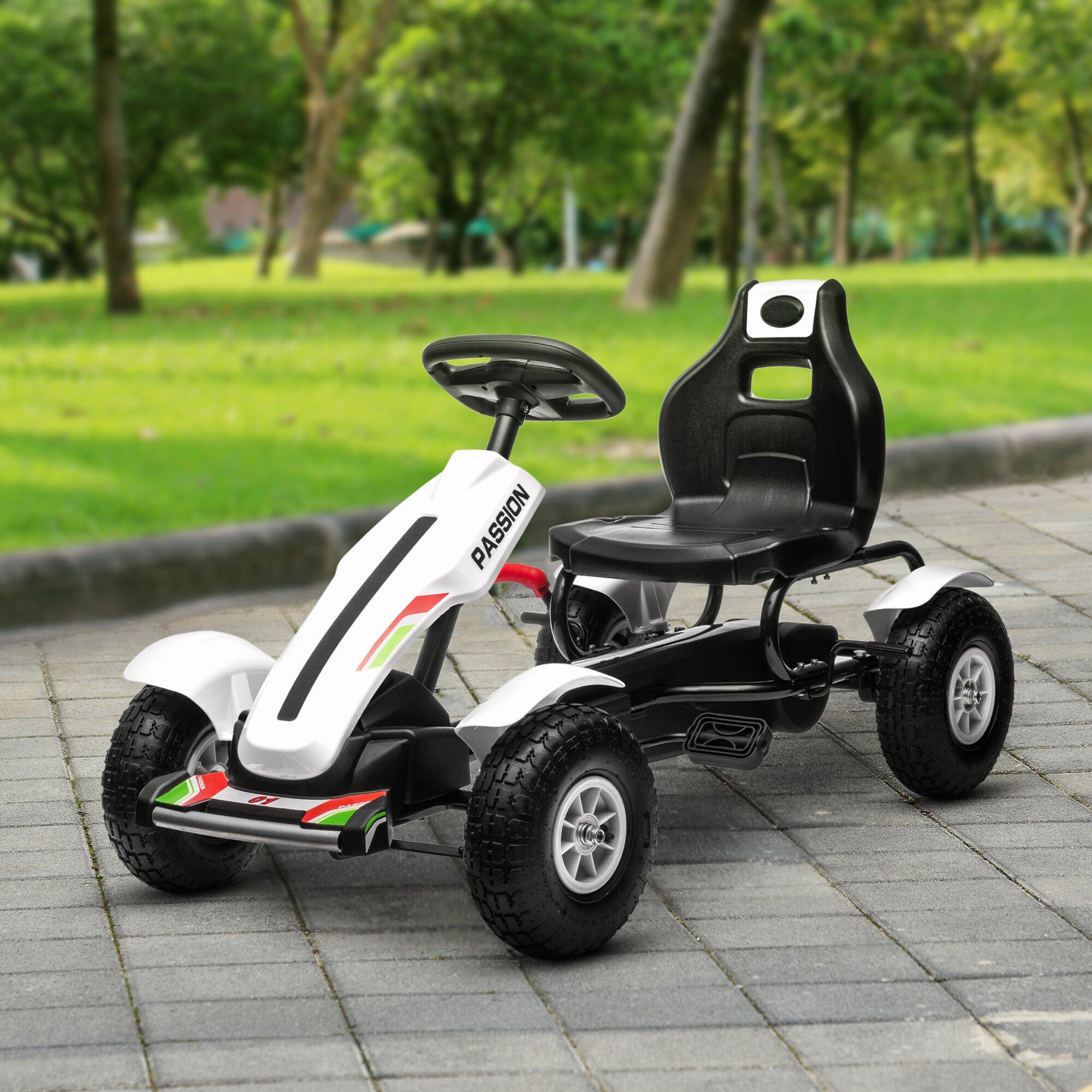 GoKart a Pedales HOMCOM 121x58x61 cm Blanco 2/7