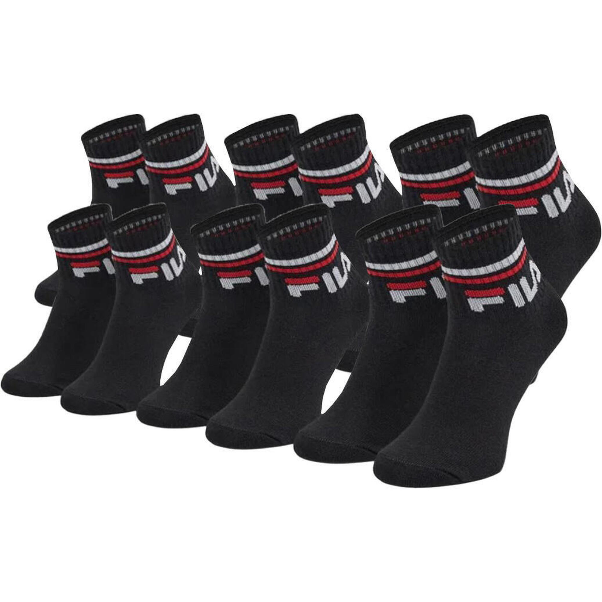 Fila 6-pack skarpet dziecięcych quarter czarne 27-30