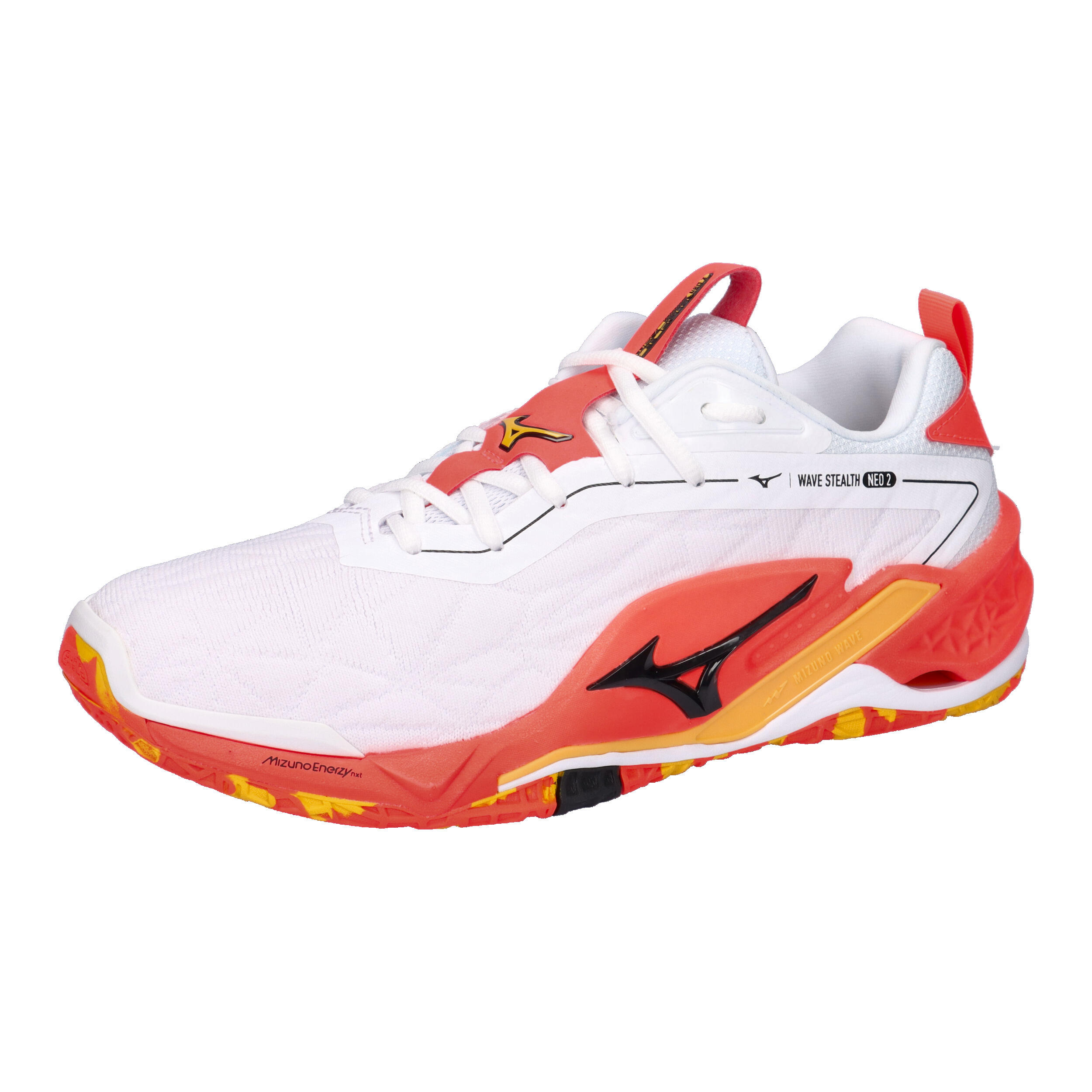 Mizuno - Chaussures Indoor Mizuno Wave Stealth Neo 2 - Chaussures De Sport - Blanc|jaune|orange - Decathlon
