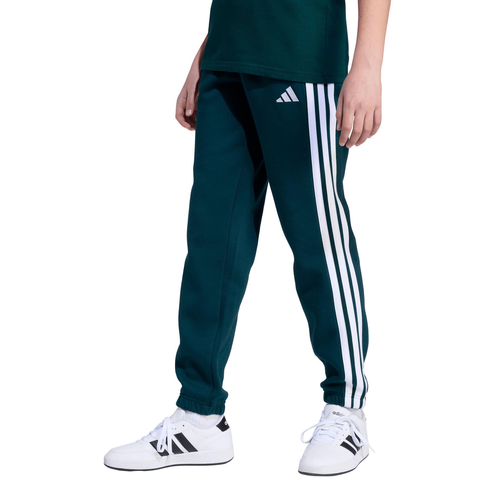 Adidas Pantalón chándal juvenil felpa 3 bandas - reciclado 70% 2/3