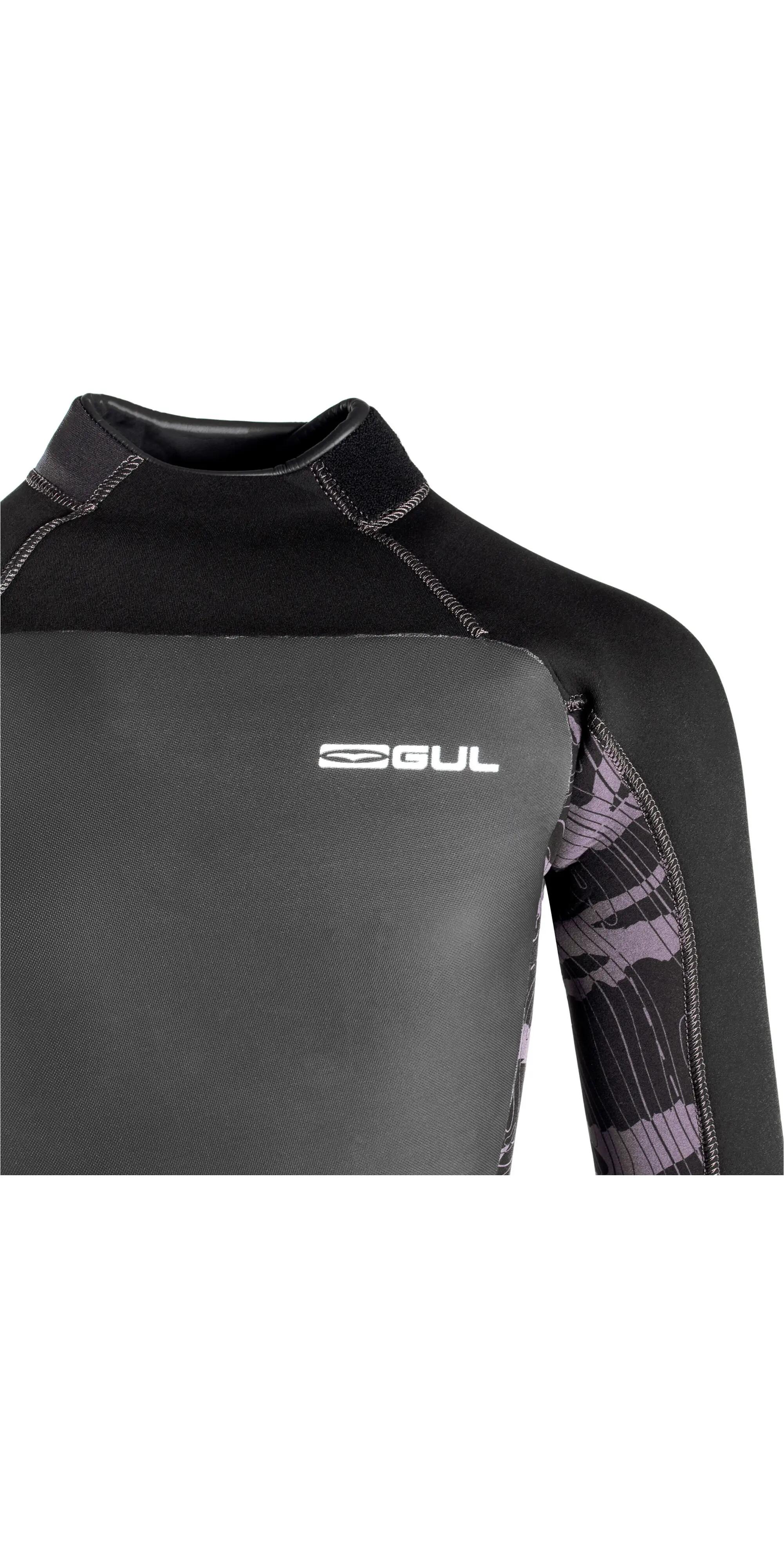 Combinaison de Surf Response 5/3mm Zip dos - Gris/ Camouflage - Enfant 5/7