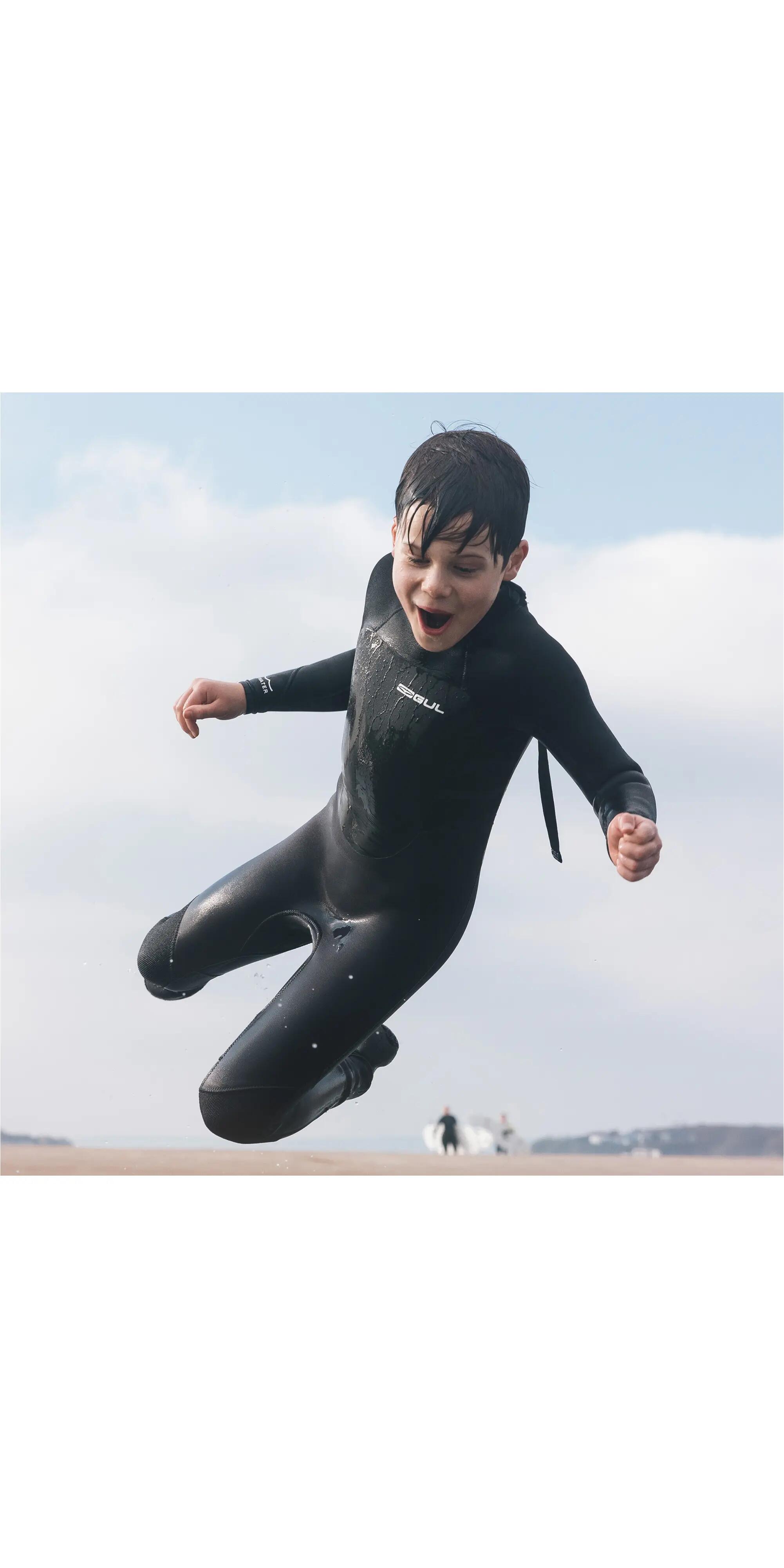 Combinaison de Surf Response 5/3mm Zip dos - Gris/ Camouflage - Enfant 6/7