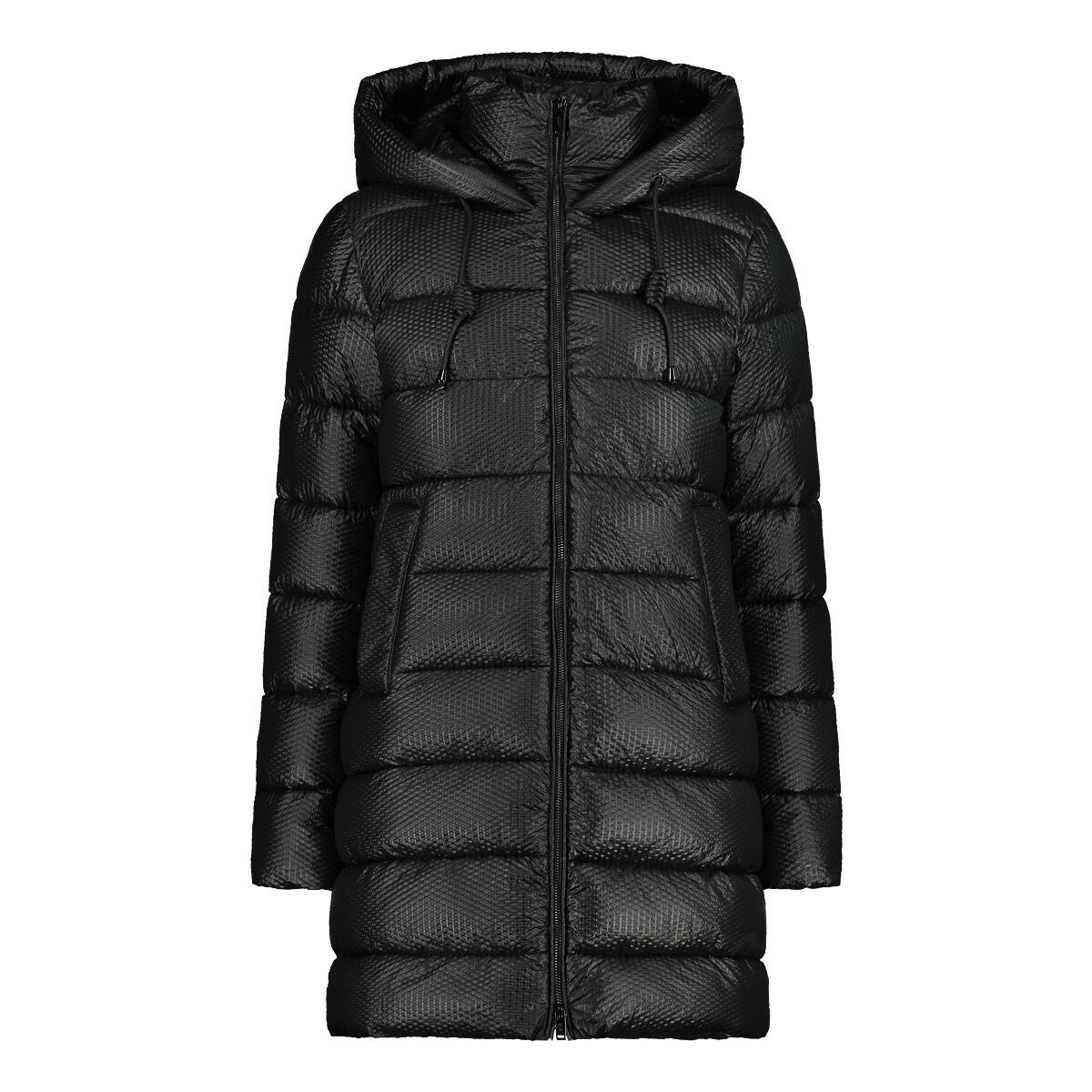 Cmp - Doudoune À Capuche Longue Femme Cmp 3d Effect - Manteau - Noir - Decathlon