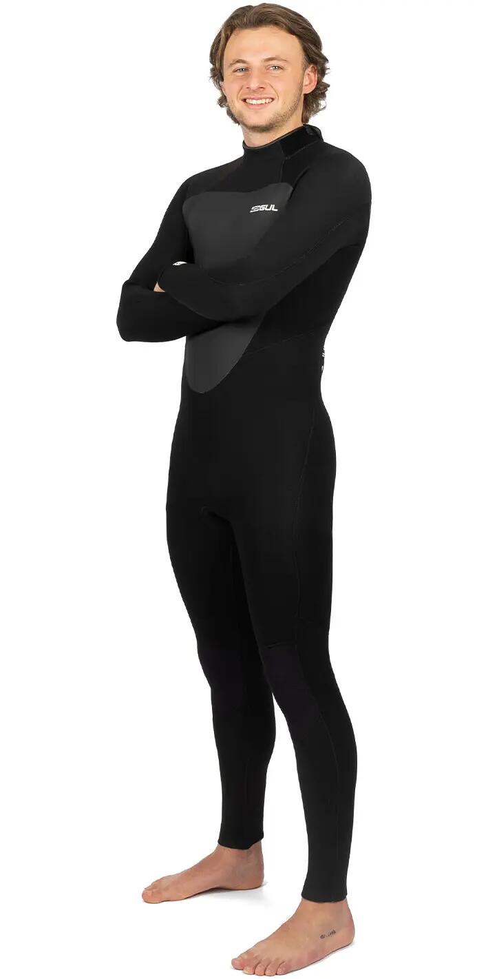 Combinaison de Surf Response 5/3mm Zip dos - Noir - Homme 3/7