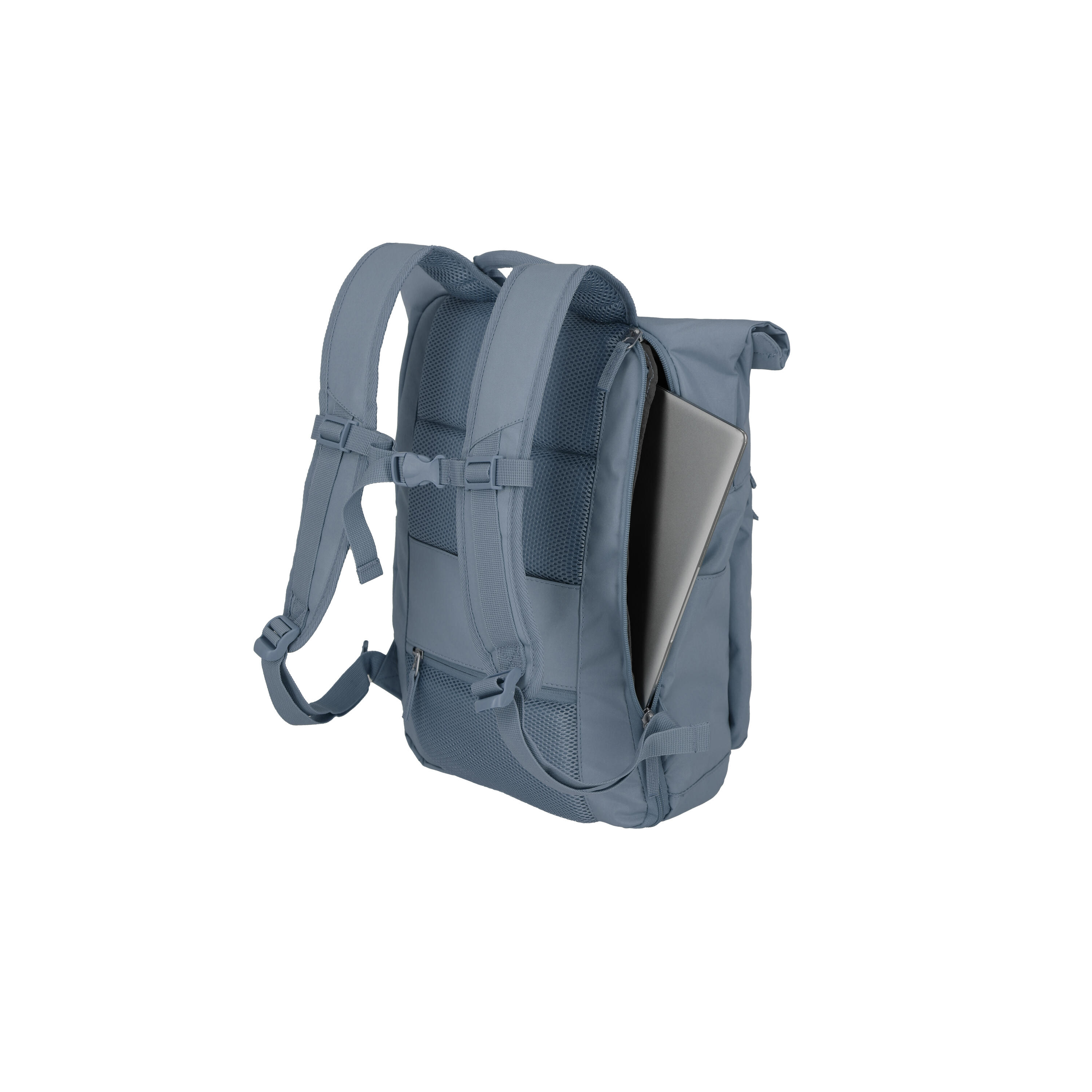 BASICS Rollup Rucksack, Rauchblau 3/6