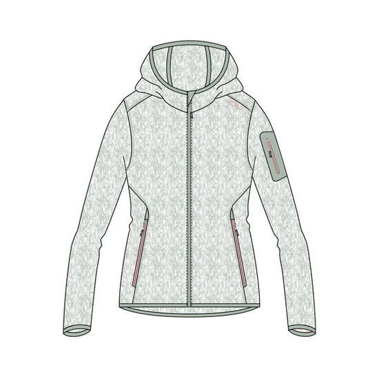 CMP Damen Jacke Knitted Melange Hoody 3H19826