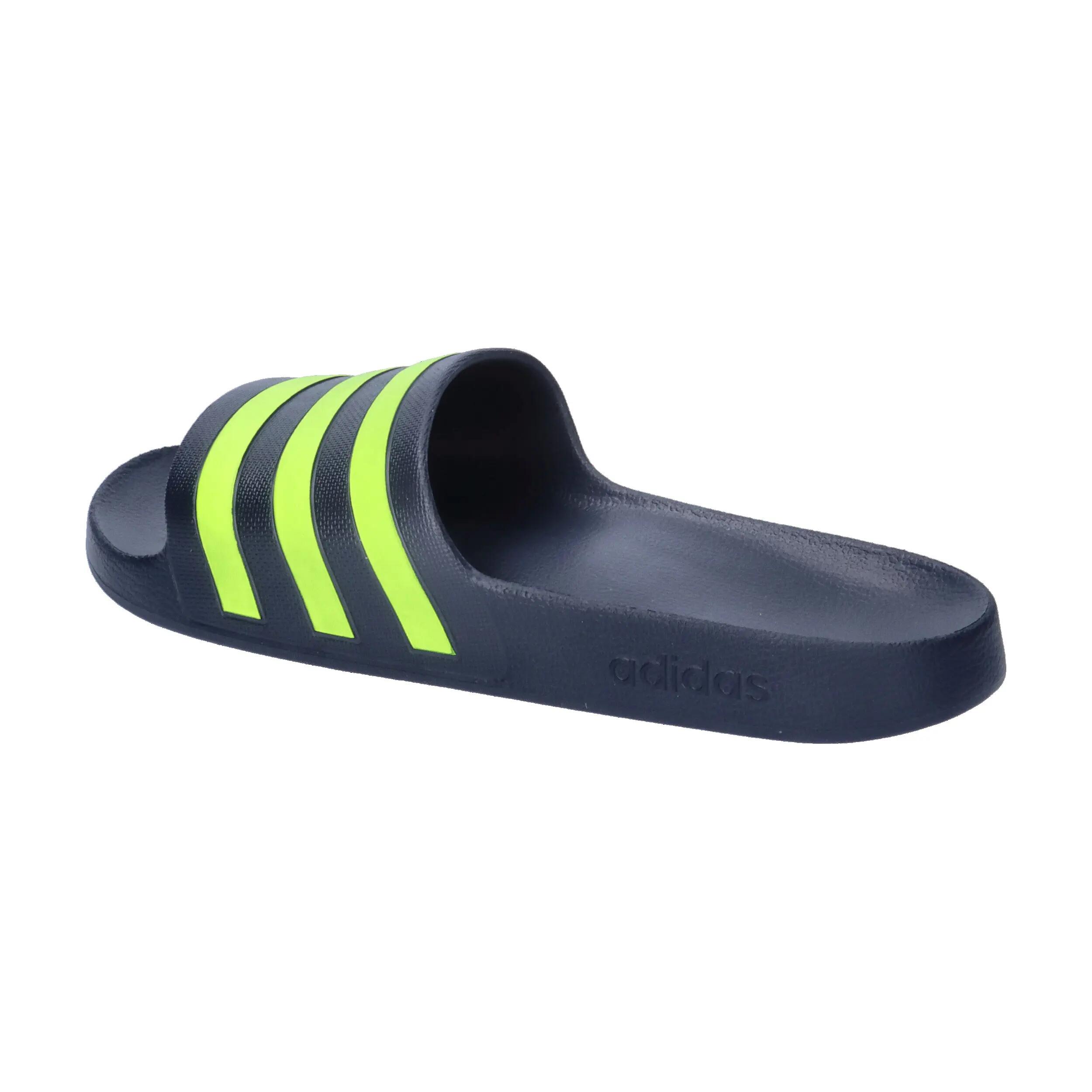 Tongs adidas Adilette Aqua Cloudfoam Bleu Jaune 3/7