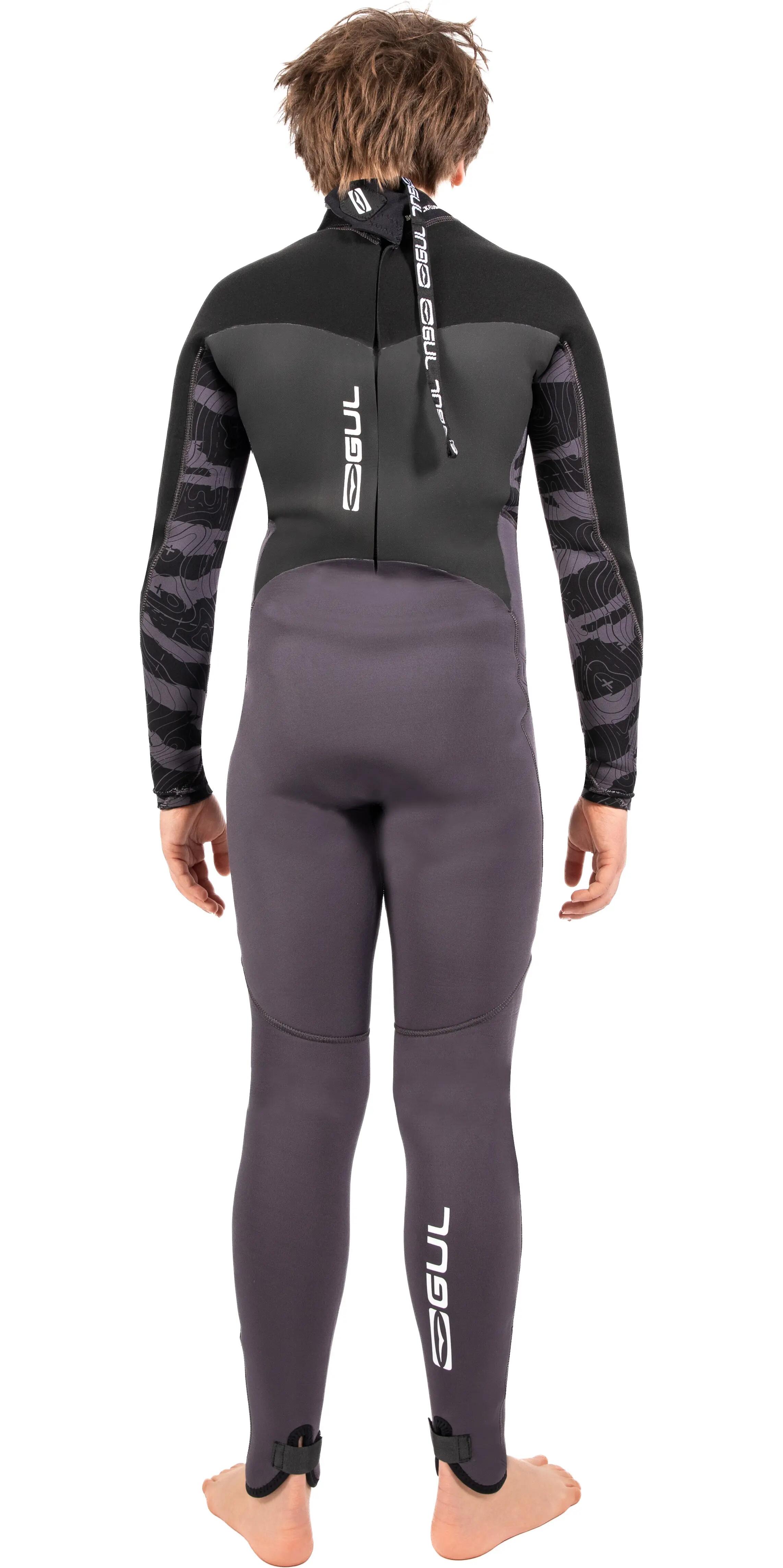 Combinaison de Surf Response 5/3mm Zip dos - Gris/ Camouflage - Enfant 2/7
