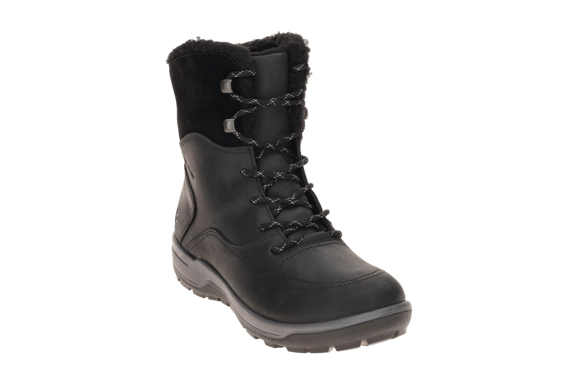 Ecco Trace Stiefel Winter Schnür Boots schwarz Warmfutter 832233 3/7