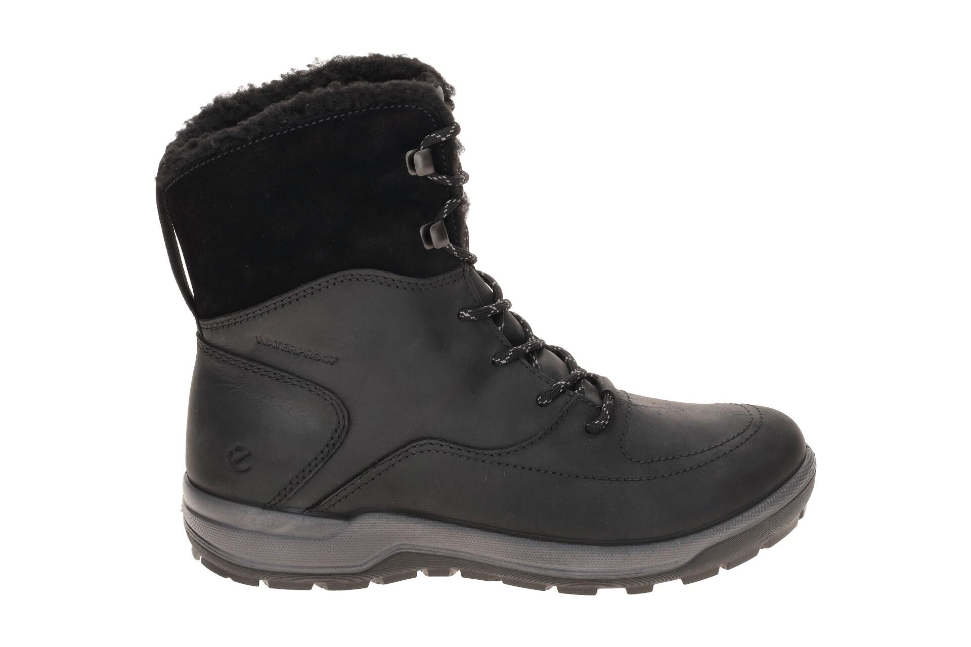 Ecco Trace Stiefel Winter Schnür Boots schwarz Warmfutter 832233 2/7