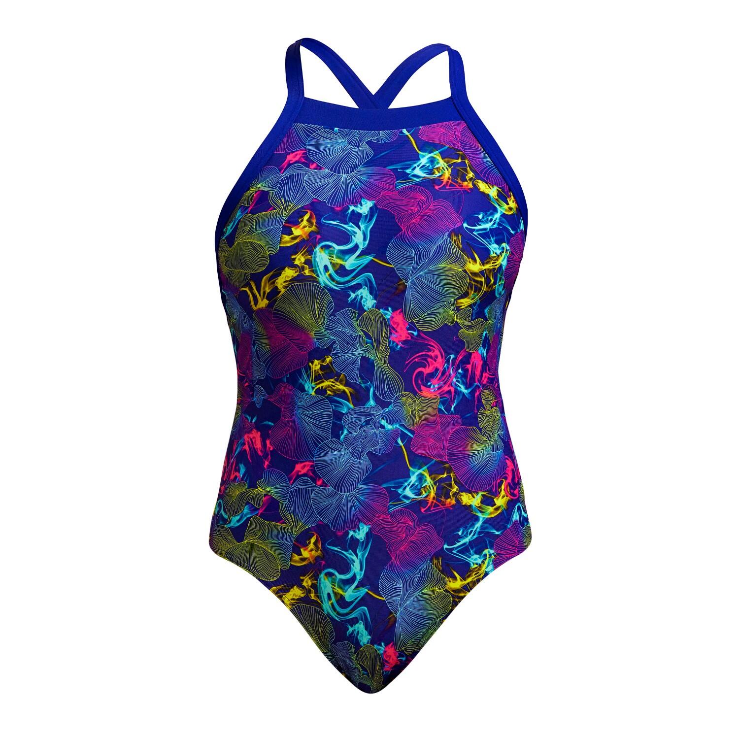 Funkita Badeanzug Damen Oyster Saucy X-förmige verstellbare Träger 1/7