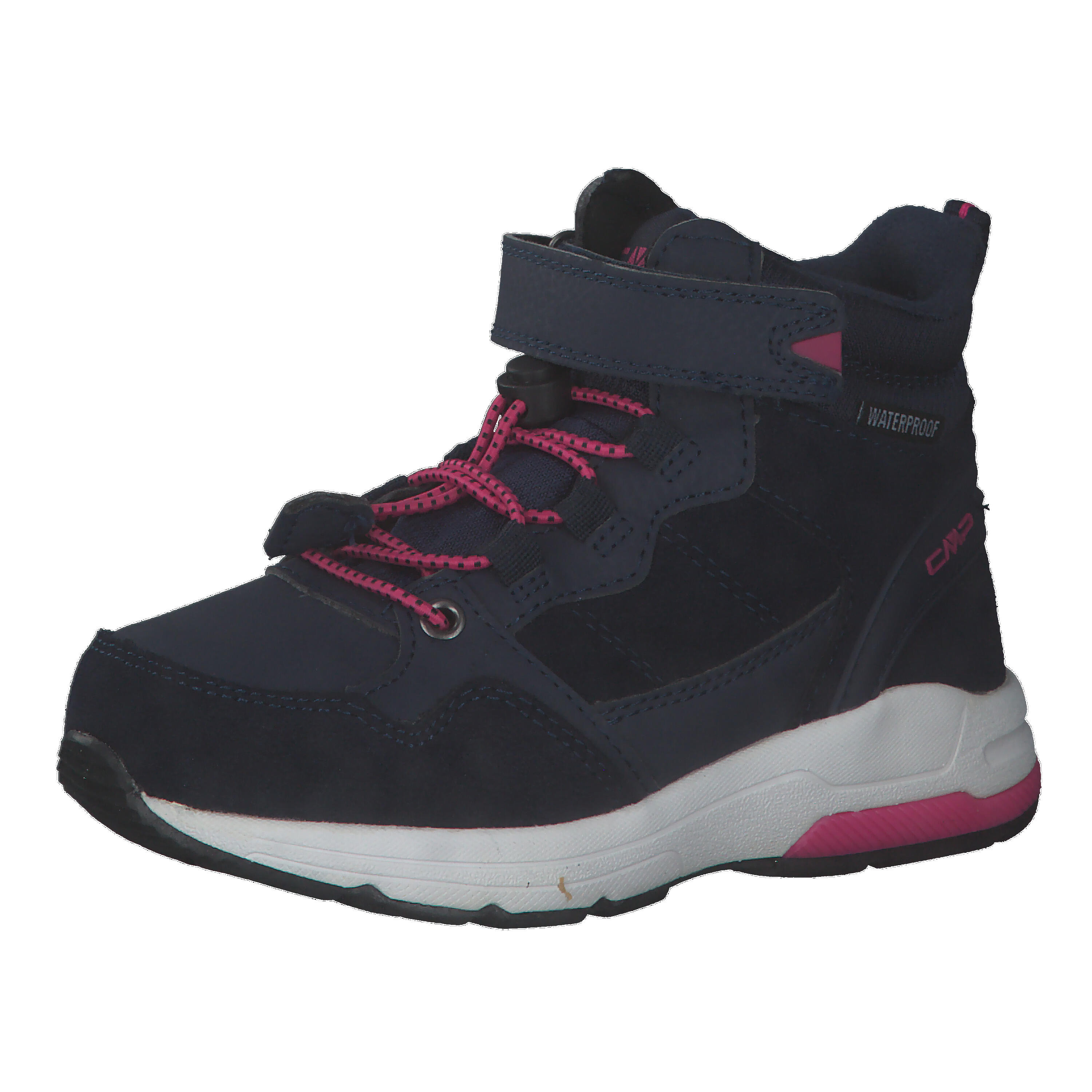 bleu fonce / noir / rose magenta