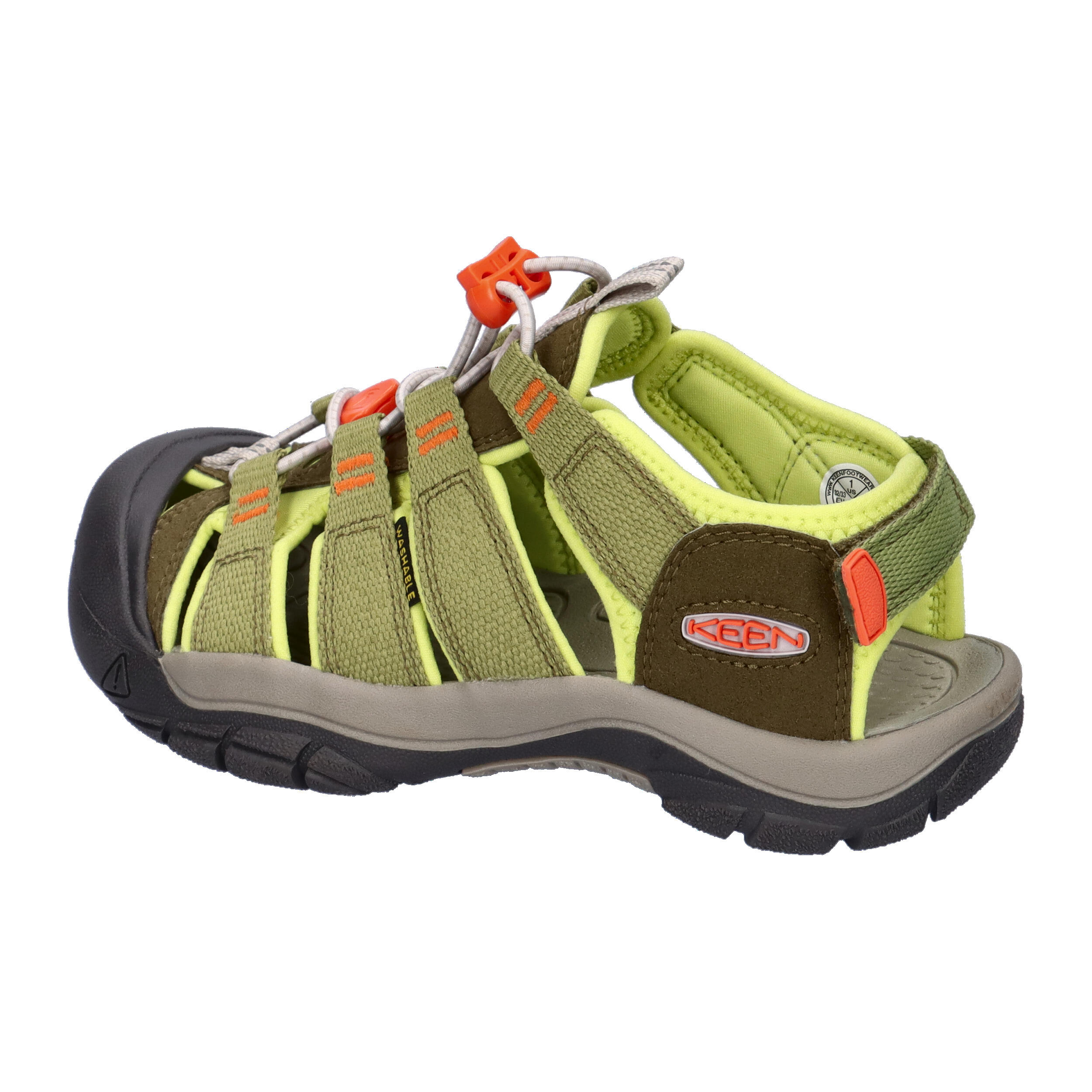 Scarpe Keen Jr Newport Boundless oliva scuro/scarlatto Ibis verde da bambino 3/7