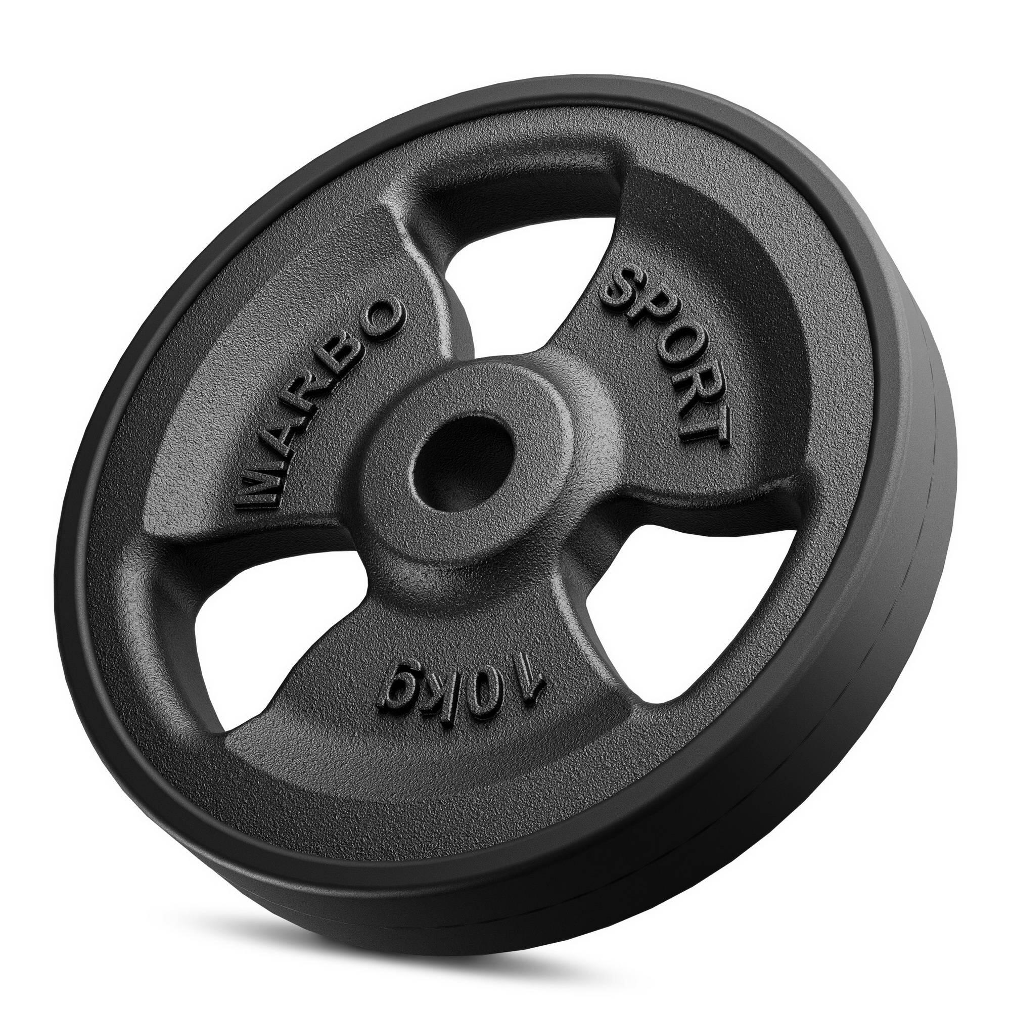 Hantelstangen gummierte Tri-Grip Hantelscheiben Set 113 kg 5/5