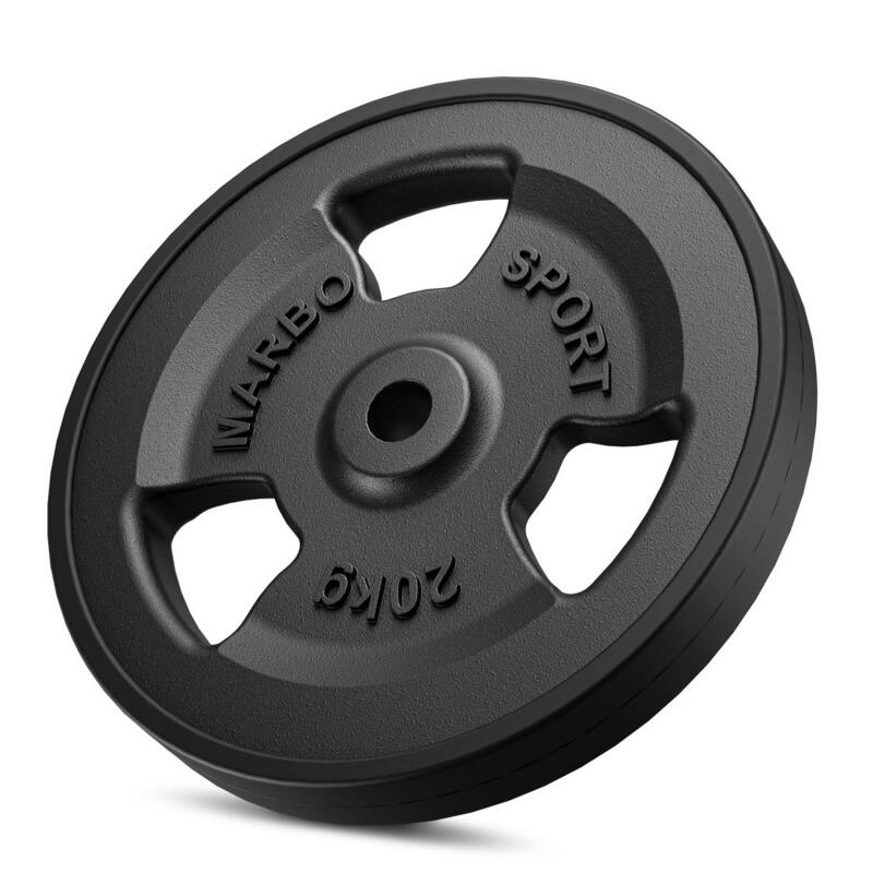 Set de plăci de greutate Tri-Grip din cauciuc din fontă 60 kg