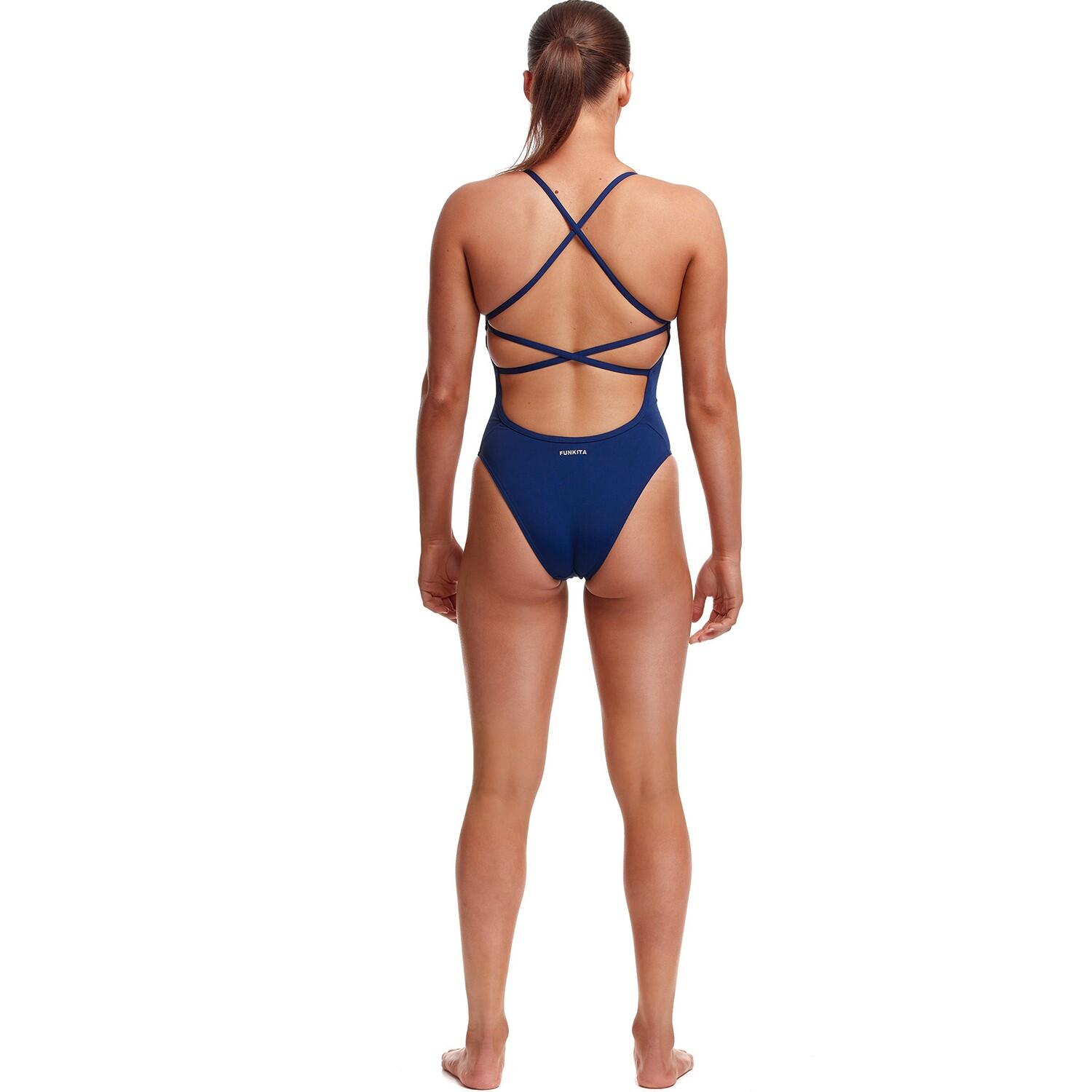 Funkita Badeanzug Damen Zinc´d blau schnelltrockend 2/4