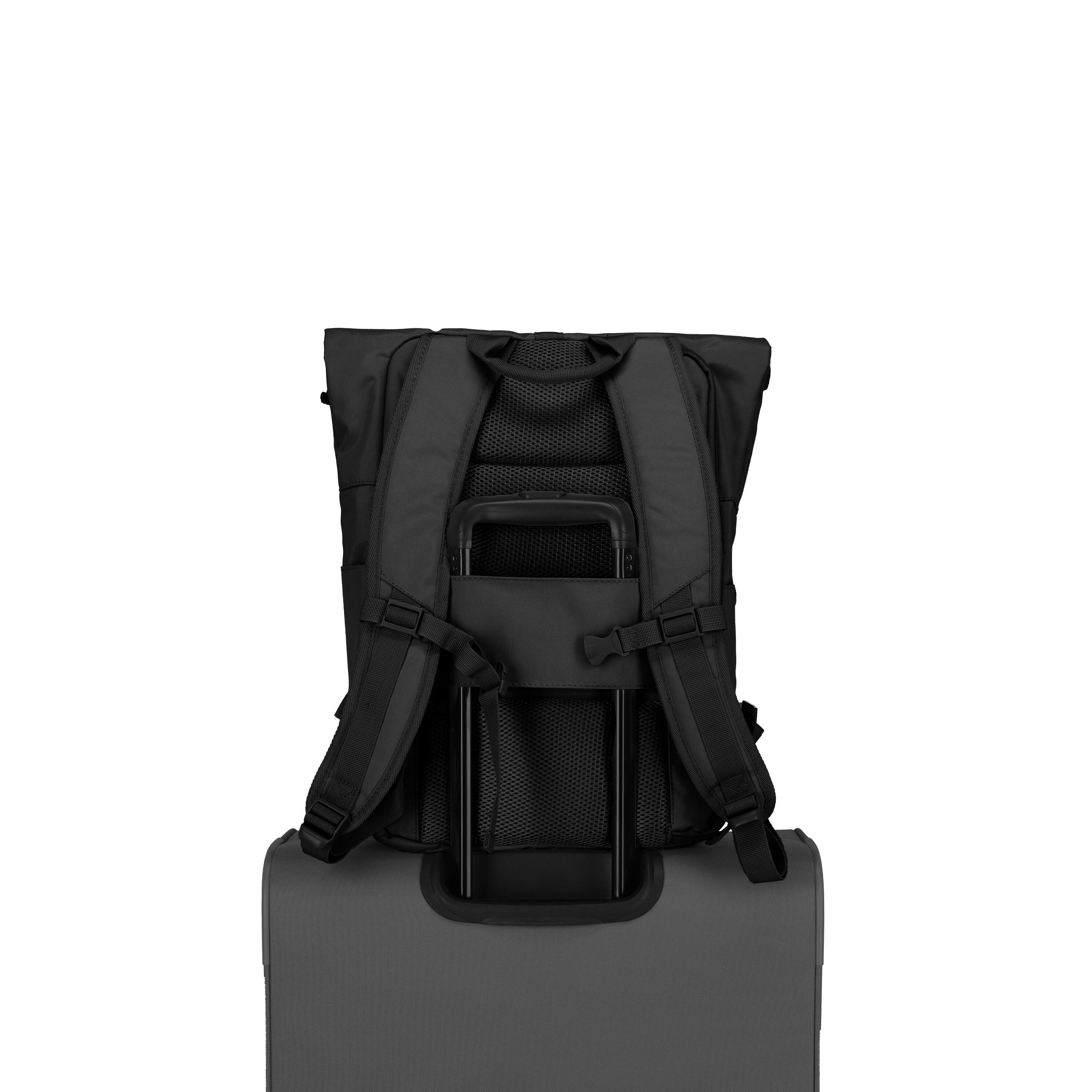 BASICS Rollup Rucksack, Schwarz 5/6