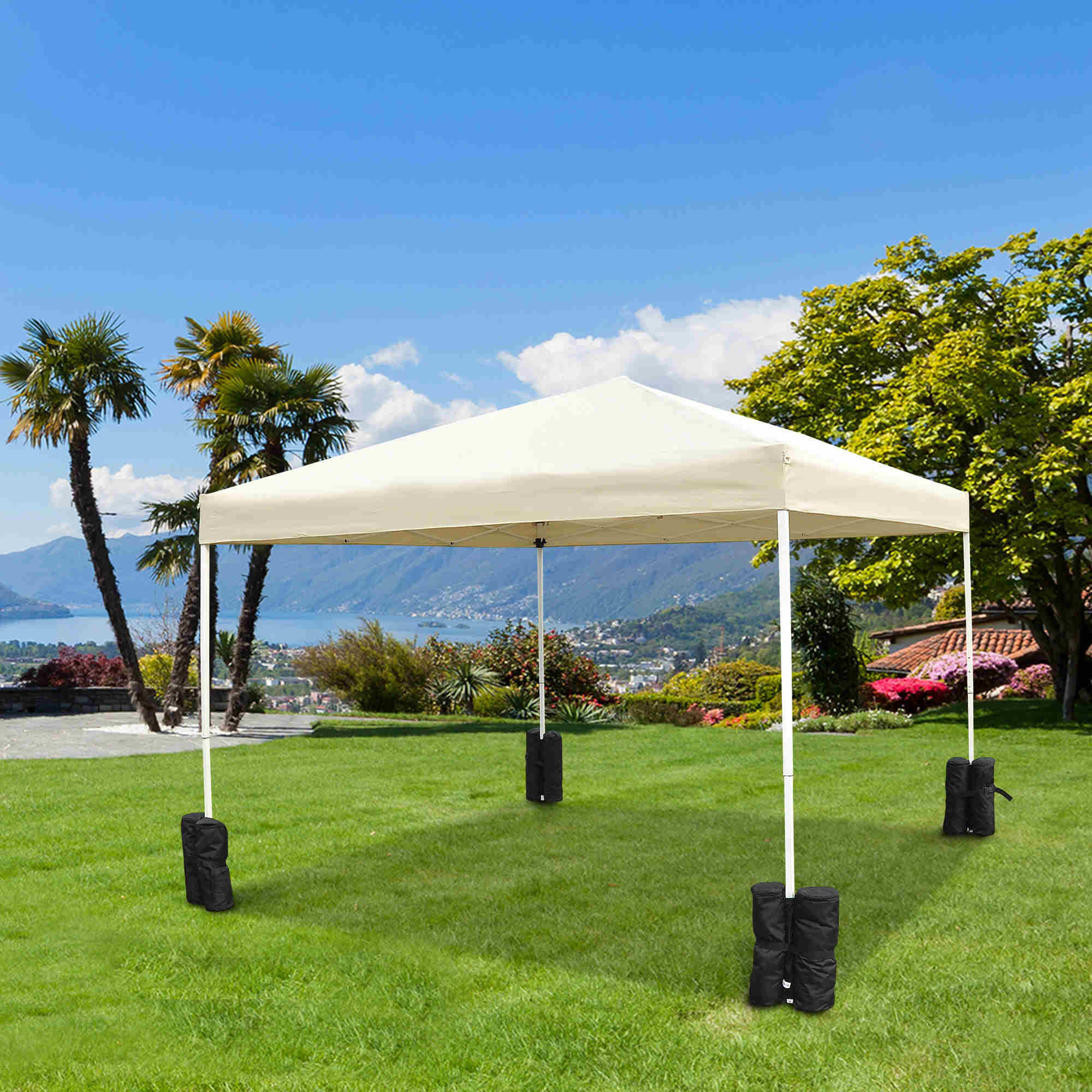 4 pesos para carpas 14x14x42 cm preto Outsunny 2/7