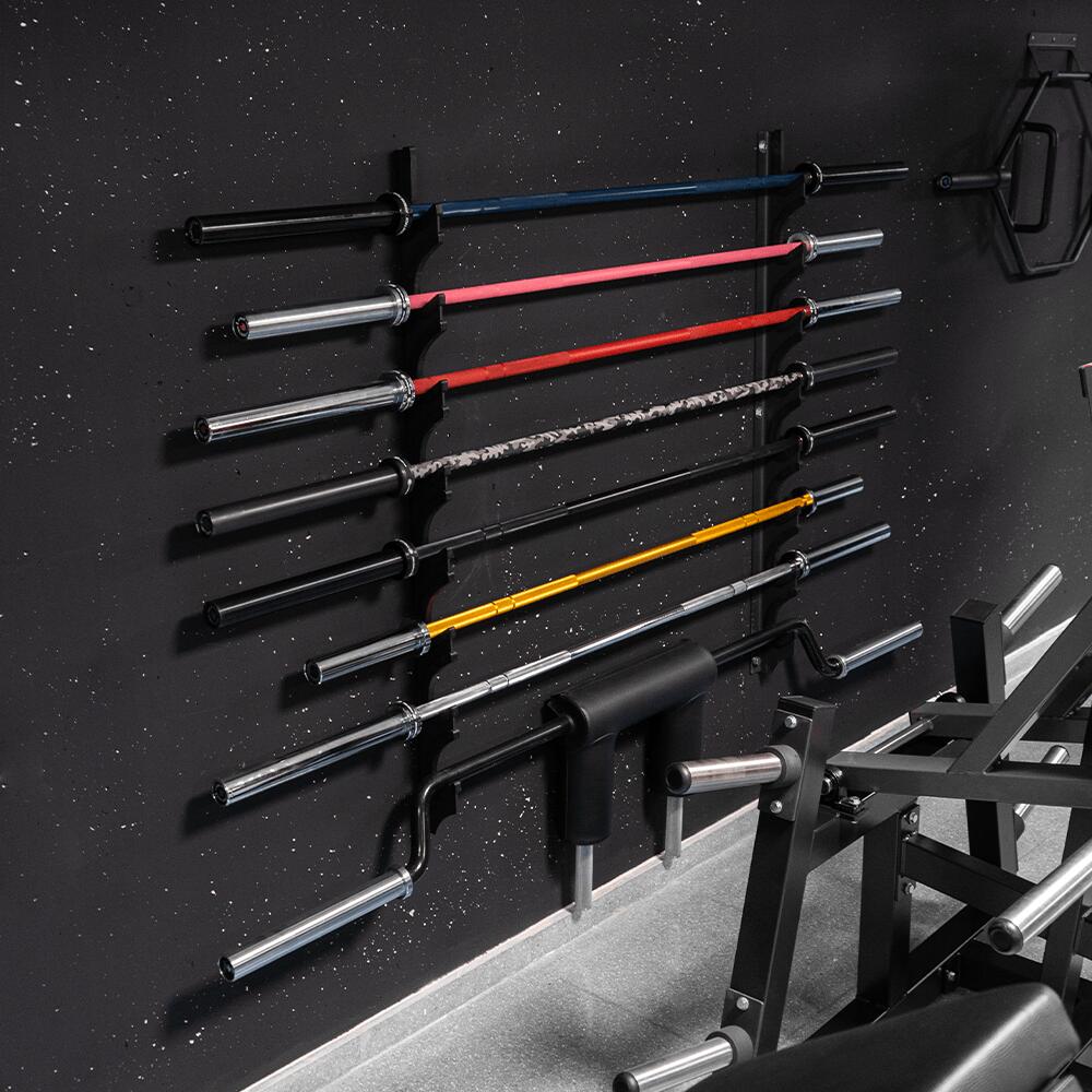 Rack Mural pour 8 Barres Olympiques Fitness Tech 6/8