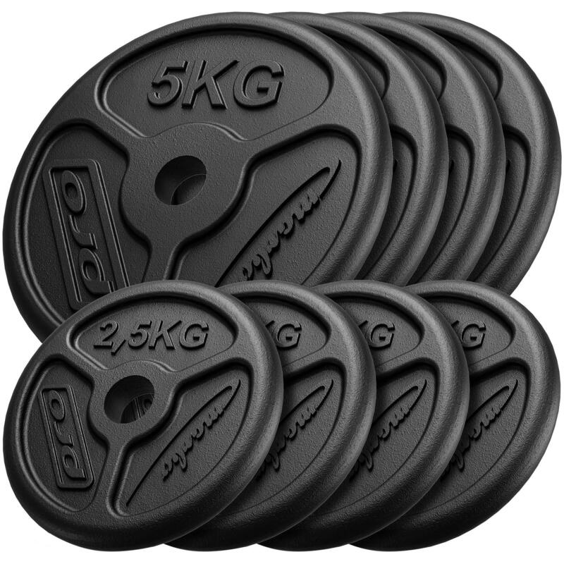 Set gietijzeren gewichten Slim ø31 mm Marbo Sport 30 kg