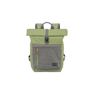 BASICS Rollup Rucksack, Grün/Grau