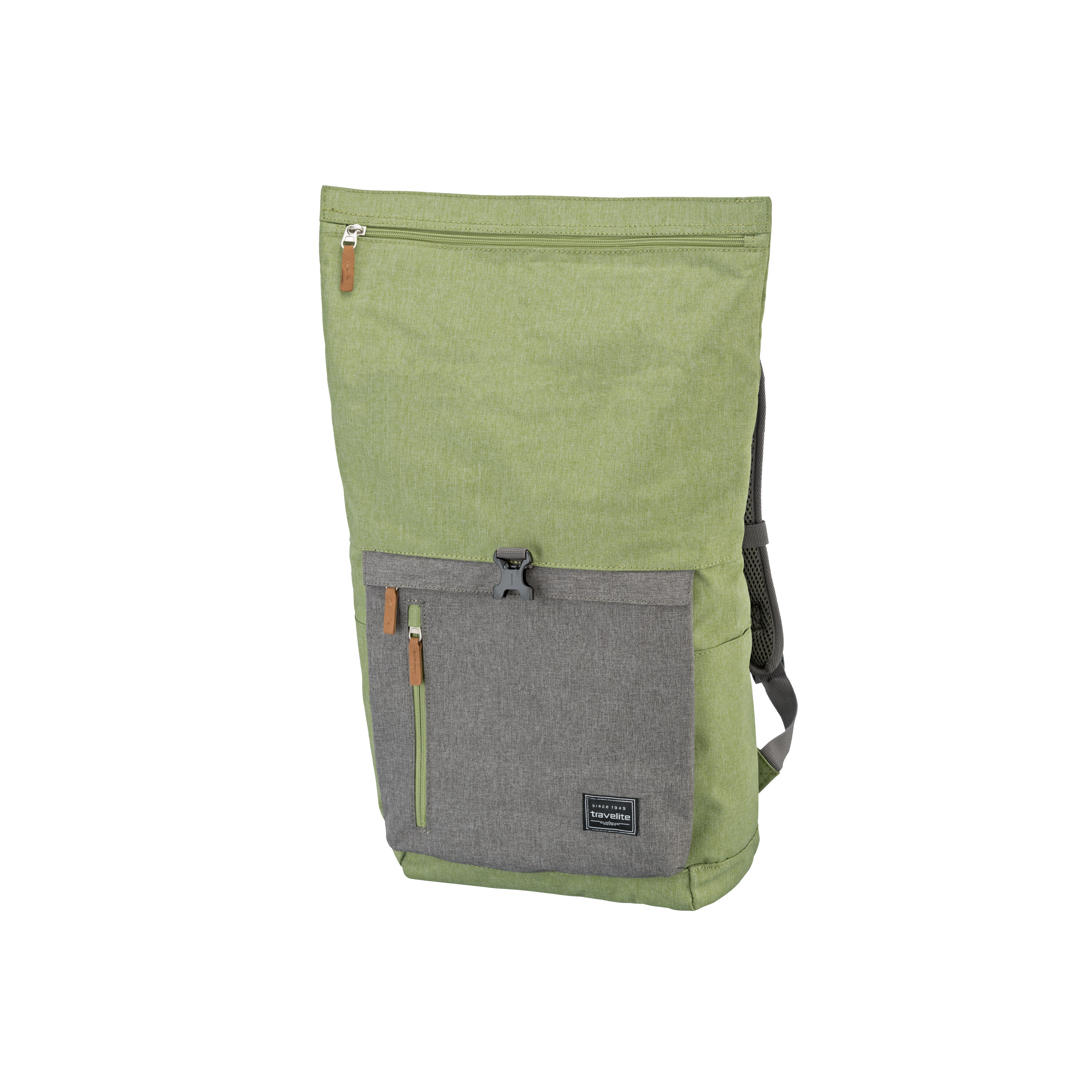 BASICS Rollup Rucksack, Grün/Grau 4/5