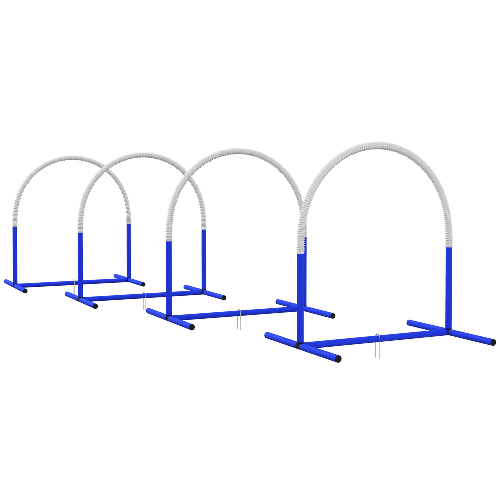 PAWHUT Conjunto de agility para cães 88x64x95 cm azul PawHut