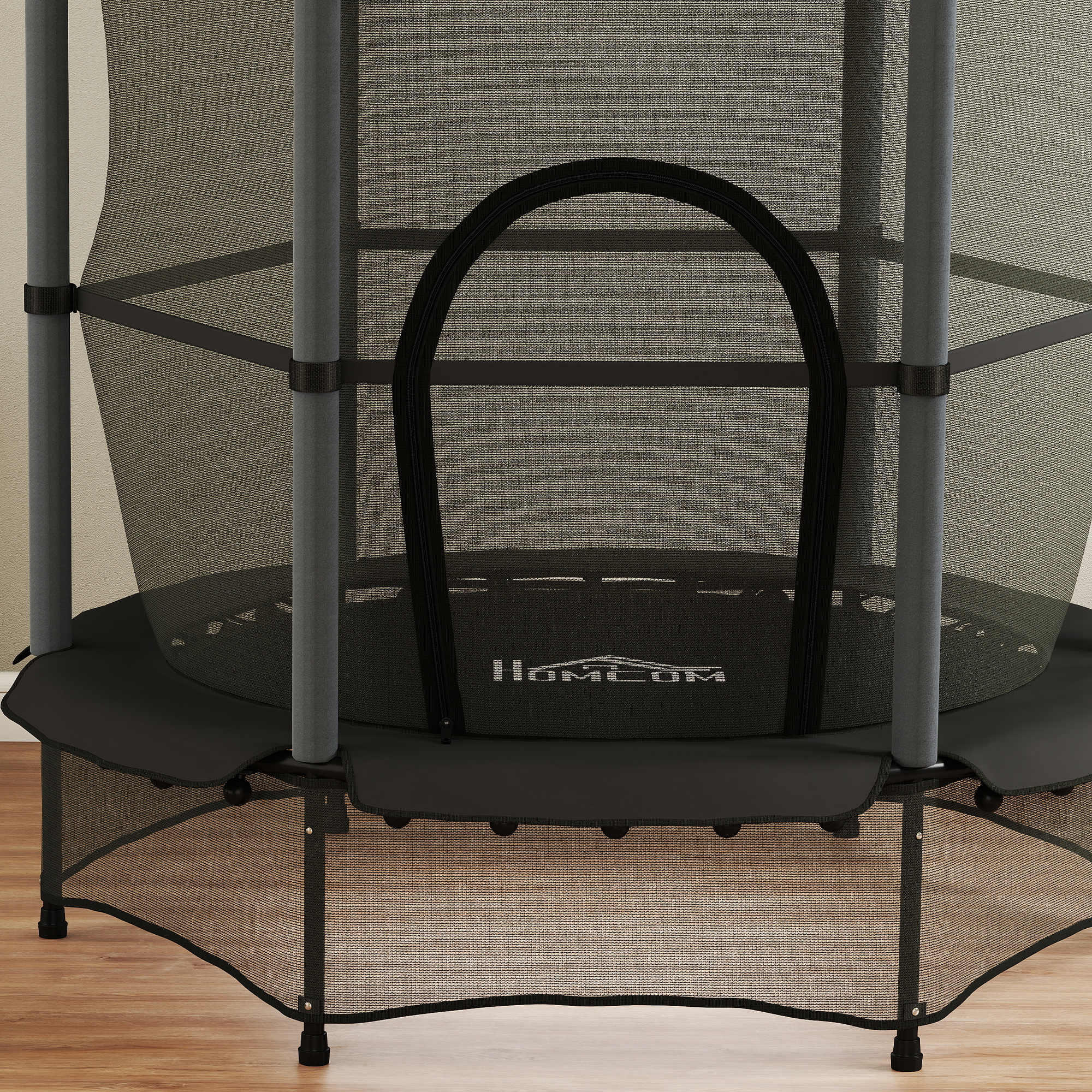 Cama Elástica Infantil HOMCOM 140x140x190 cm Negro 4/7