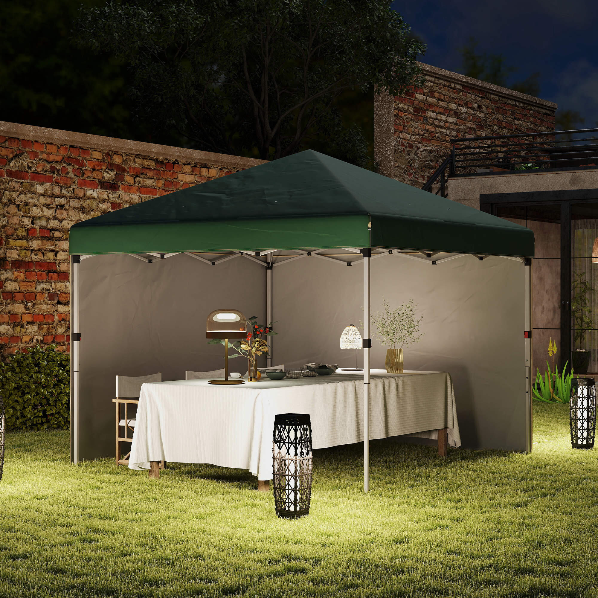 Tenda dobrável 297x297x288 cm verde Outsunny 4/7