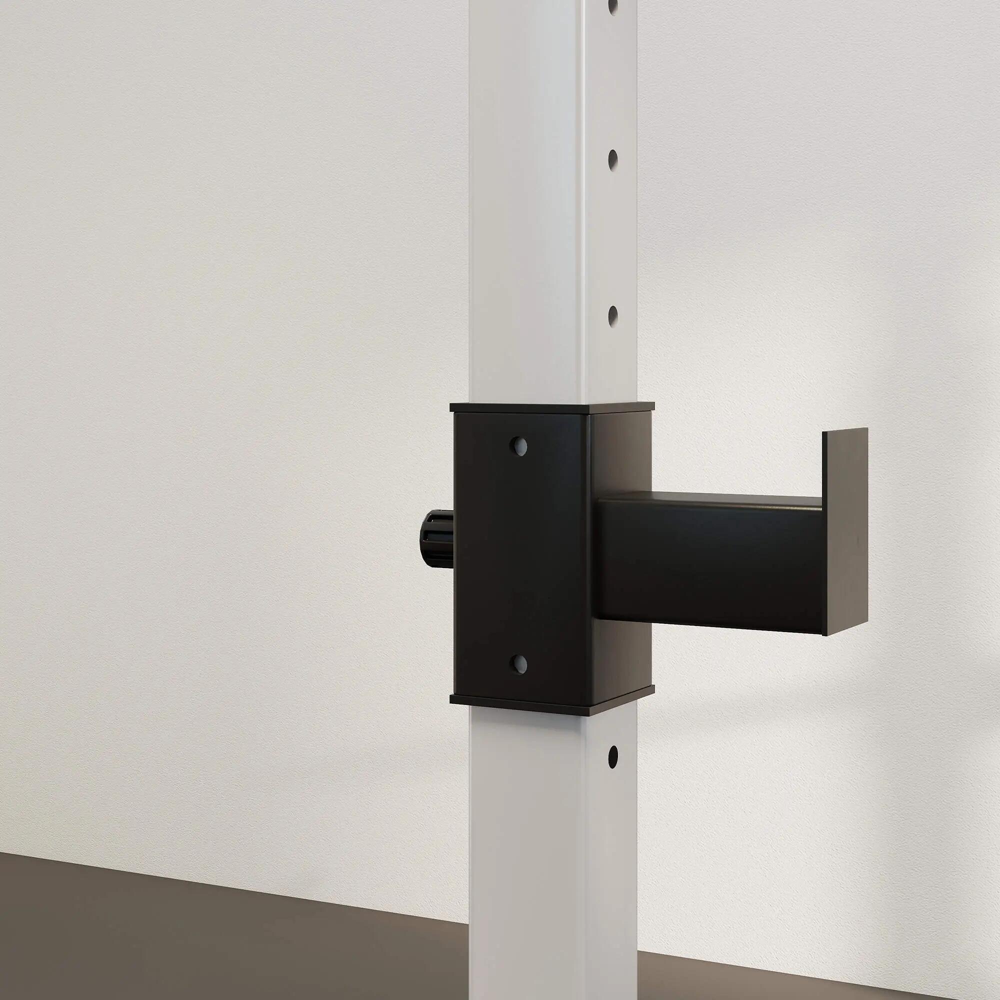 Suporte para barras de pesos 58,5x75,5x136-176 cm prata e preto HOMCOM 6/7