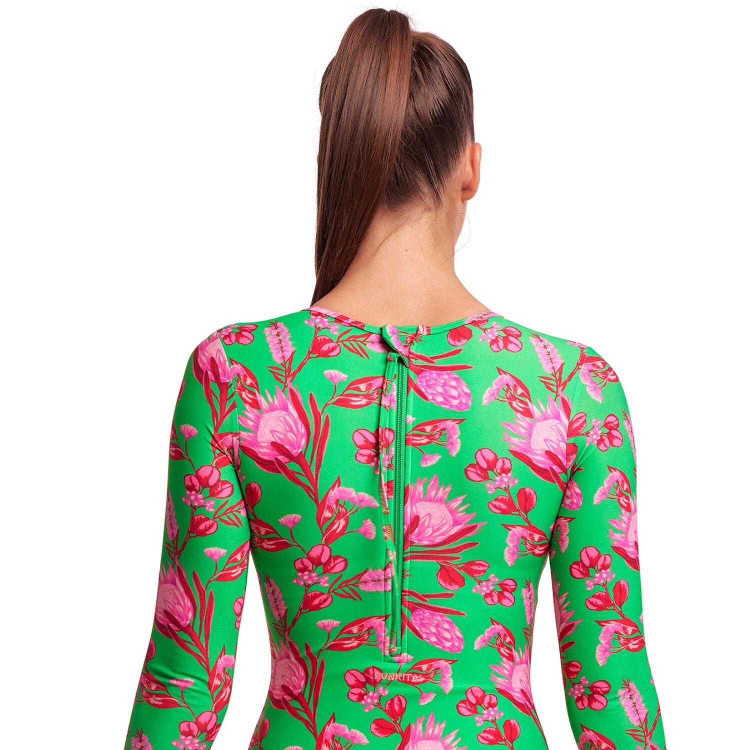 Funkita Badeanzug Long Shot Damen Desert Pea (Langarm) 3/7