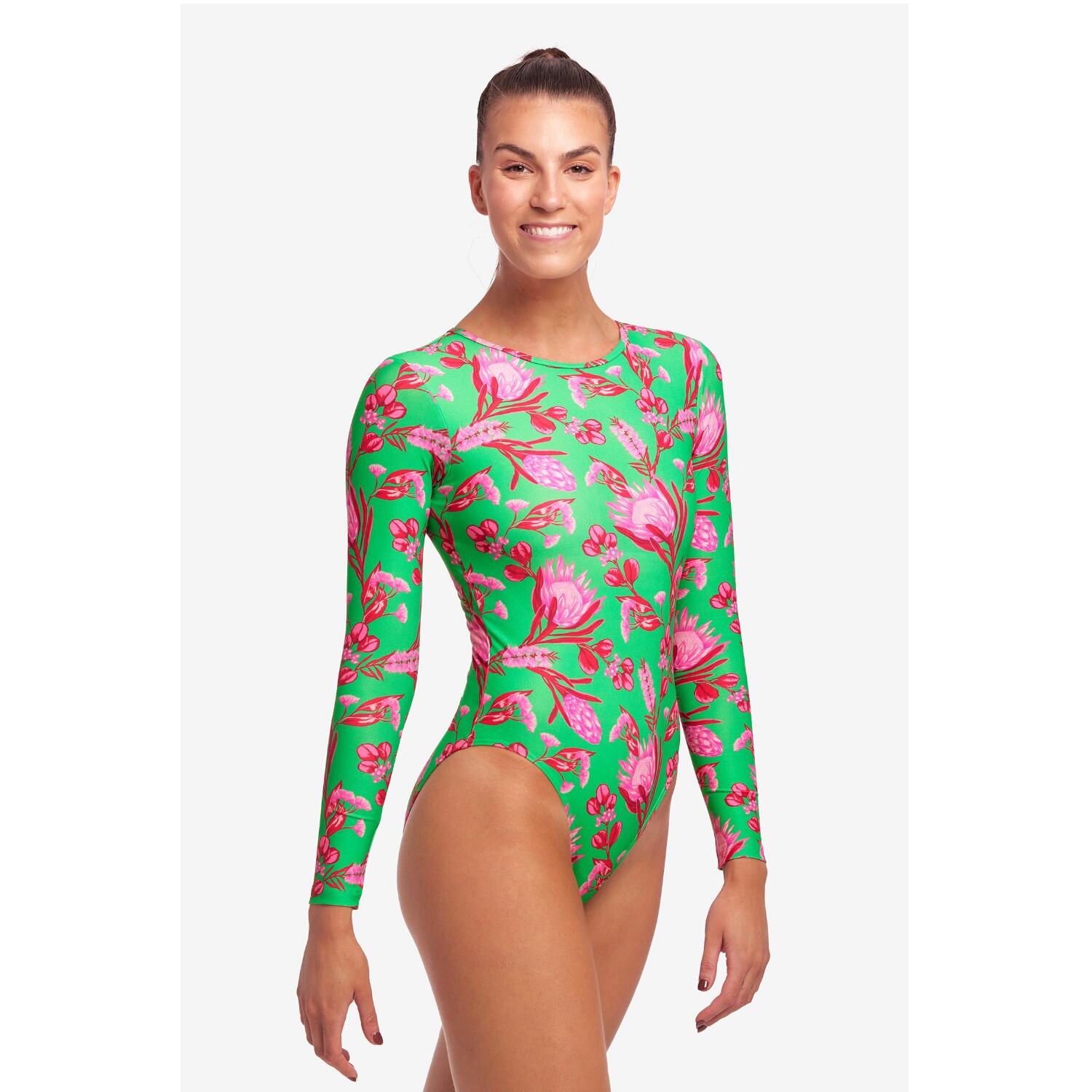 Funkita Badeanzug Long Shot Damen Desert Pea (Langarm) 5/7