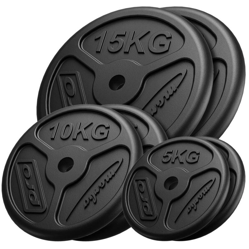 Set di pesi in ghisa SLIM con foro ø31 mm Marbo Sport 60 kg