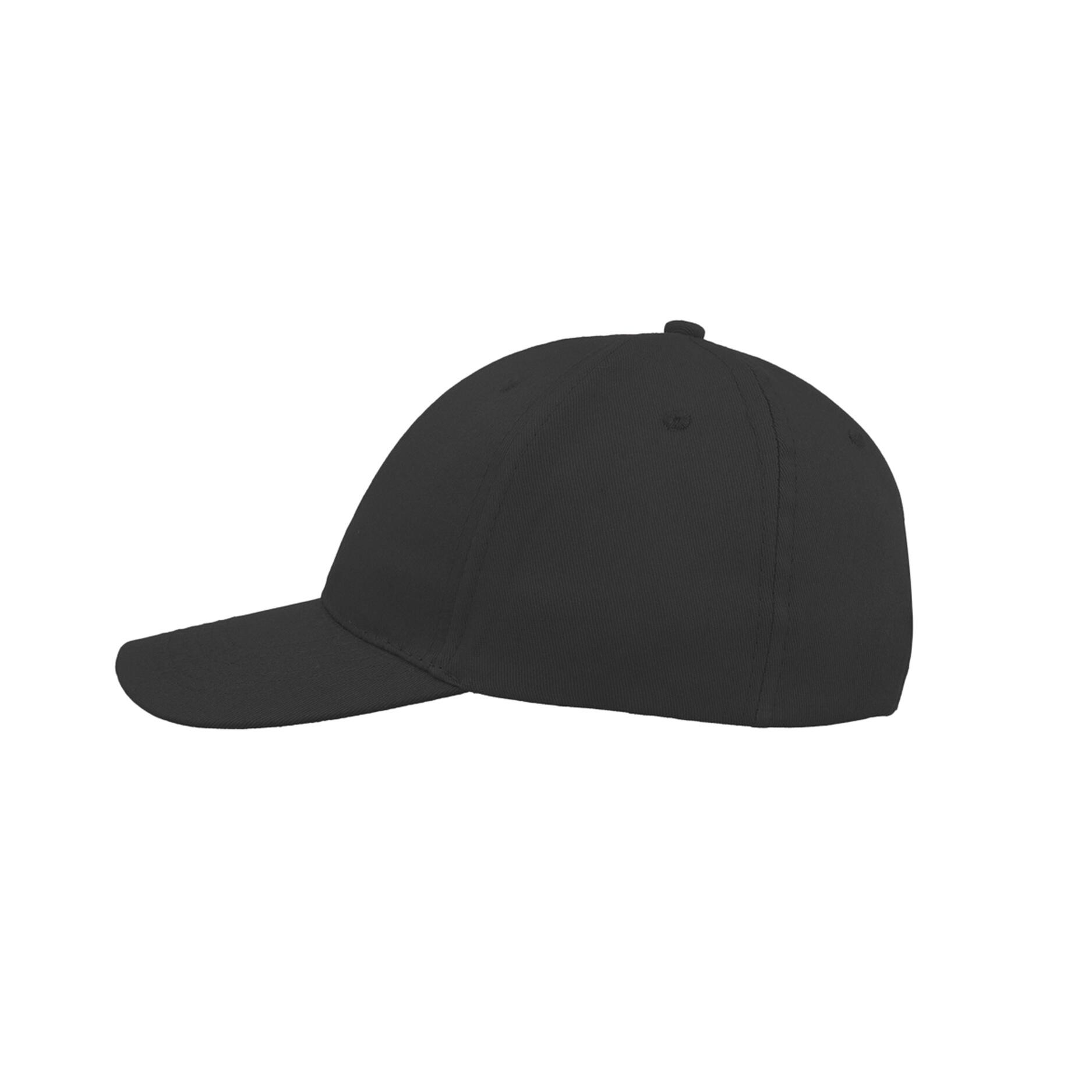 Start 6 Panel Baseball Cap (Black) 4/5