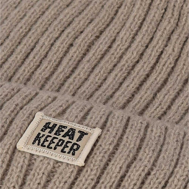 Heatkeeper Damen Thermo-Pomponmütze in Beige Melange 2/3
